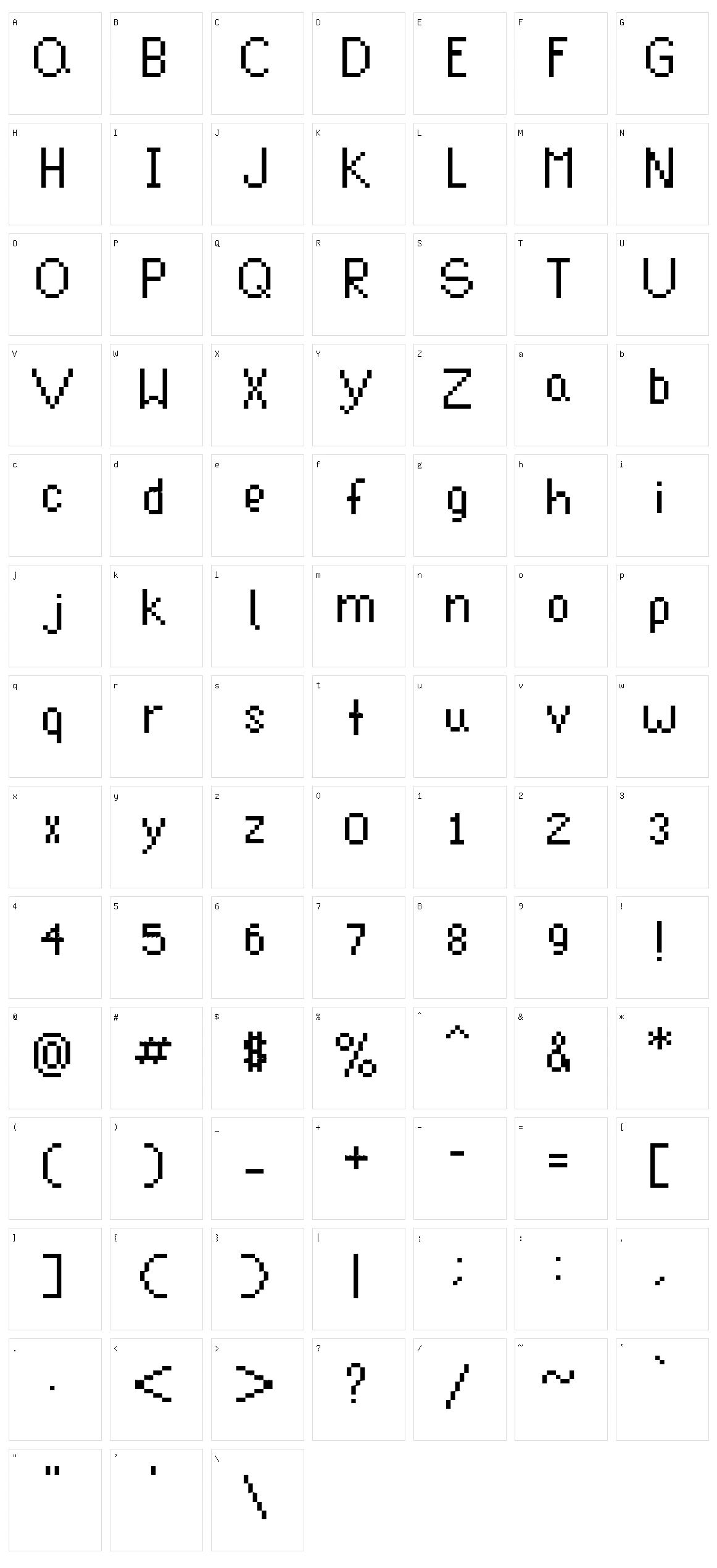 Clynikal Character Set