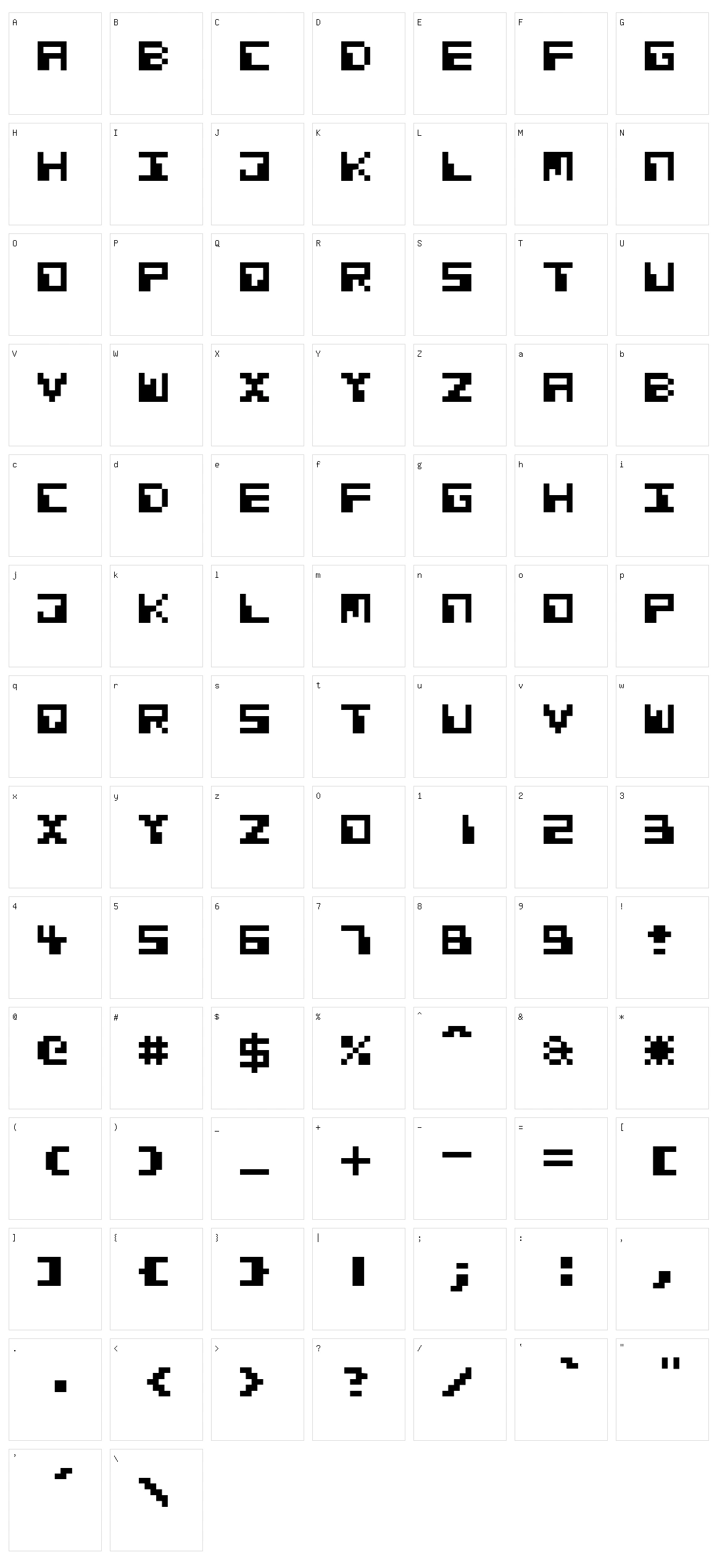 Cosmic Alien Character Set