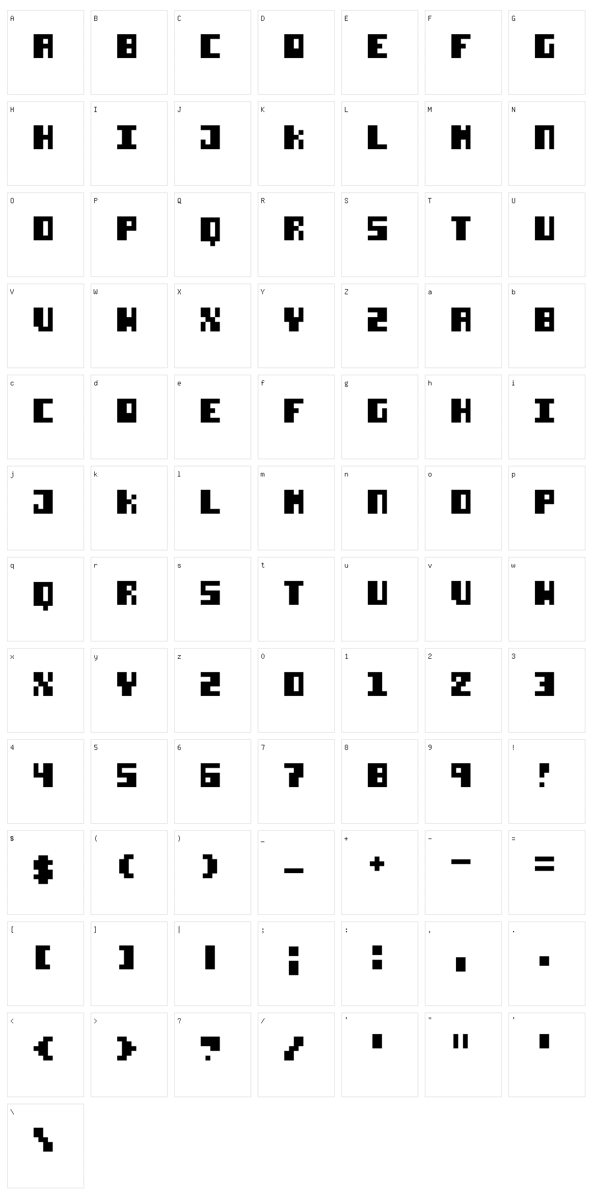 Cotespanol Character Set