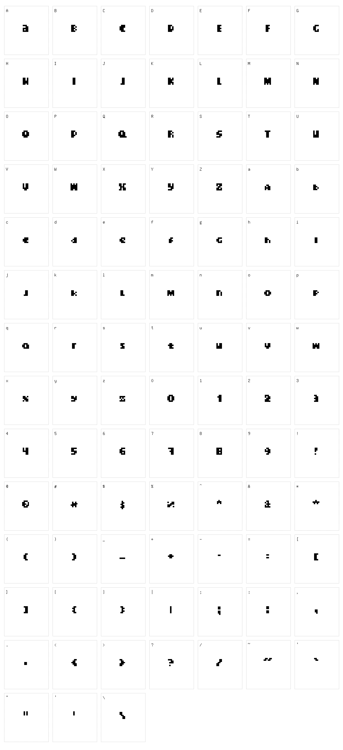 Crackers Character Set