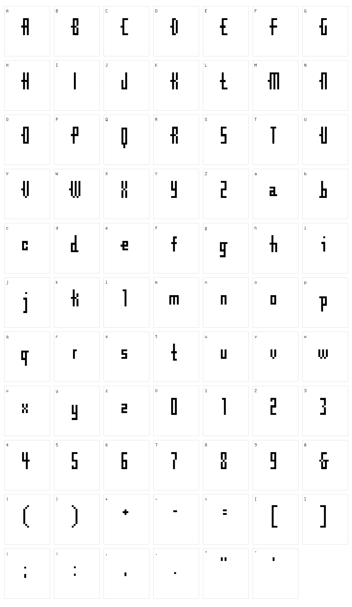 CubeBitmap Character Set