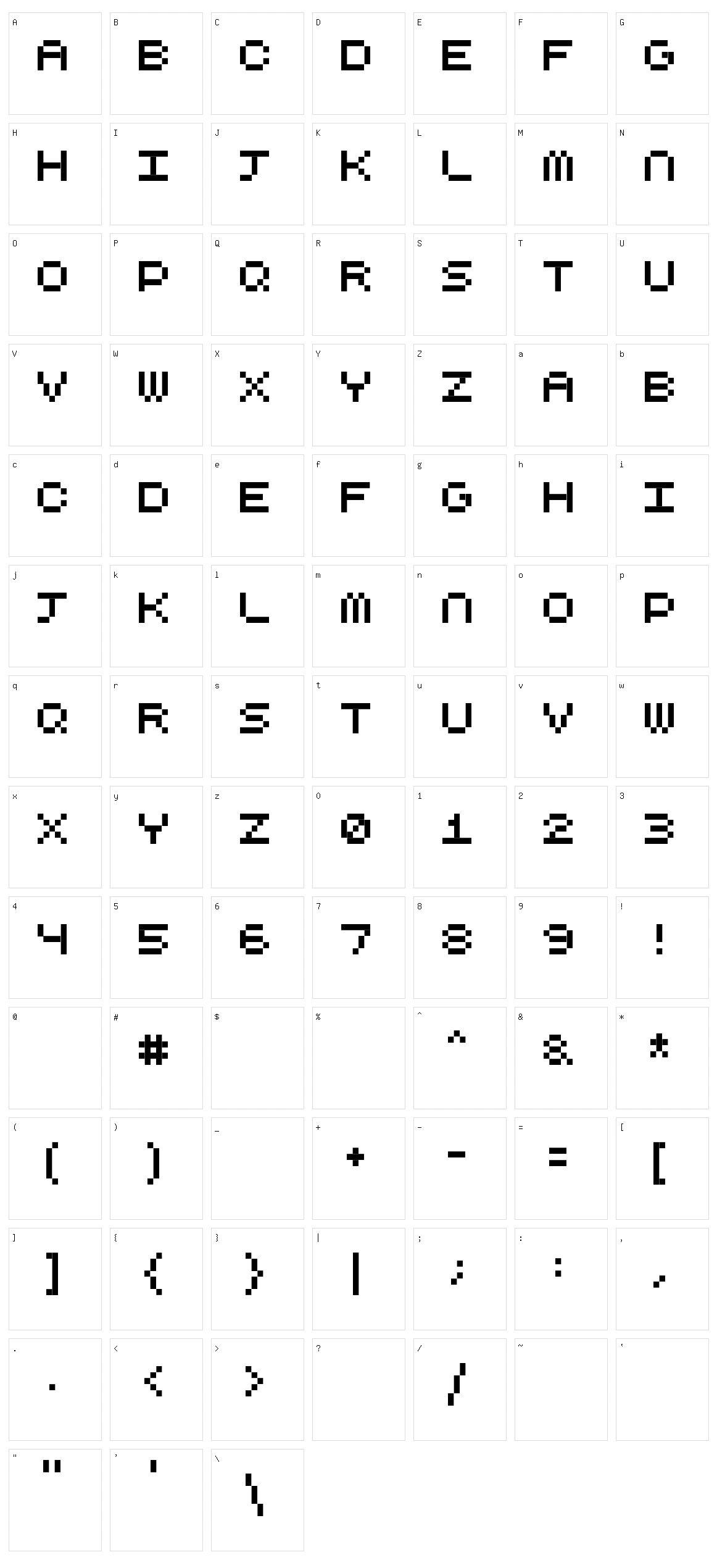 CubicFive Character Set