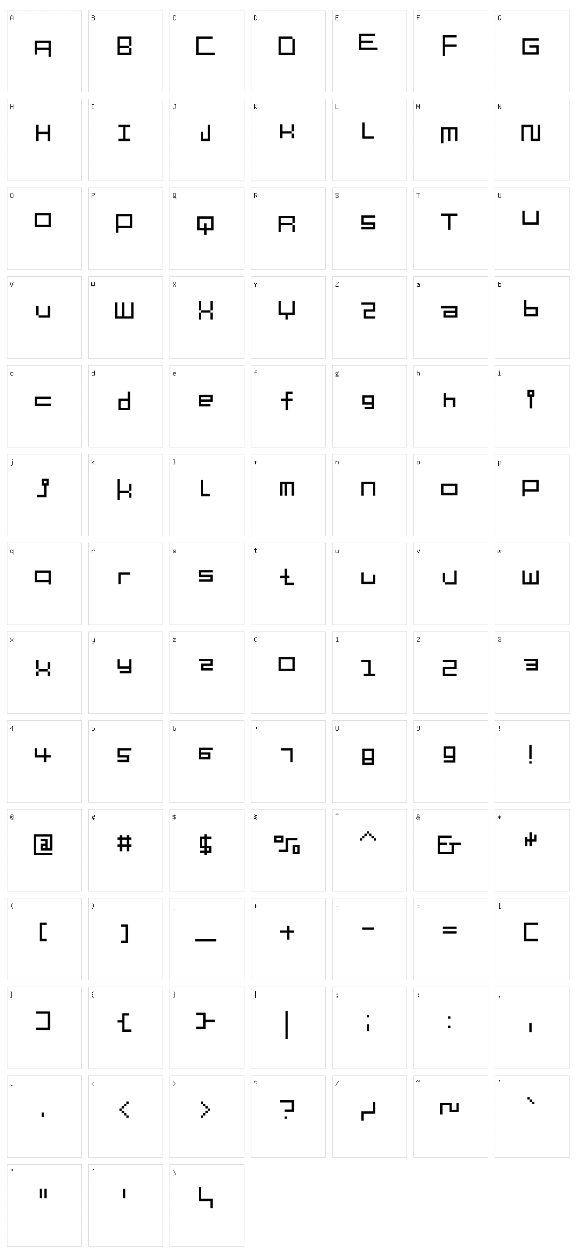 Cutouts Character Set