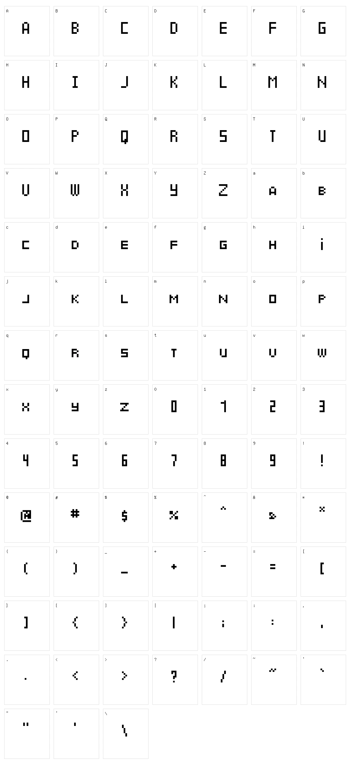 CyrBit Character Set