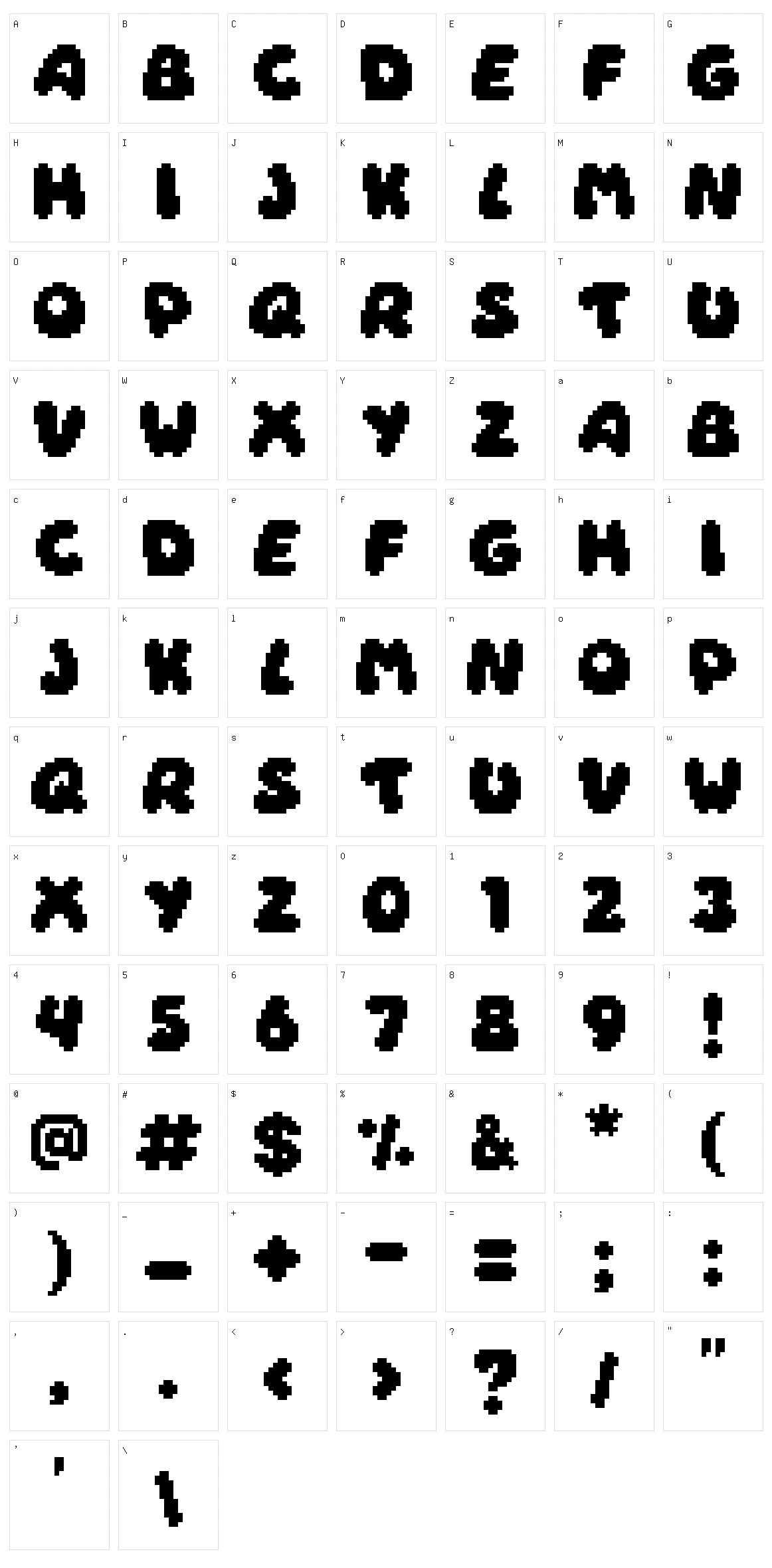 Daydream Character Set