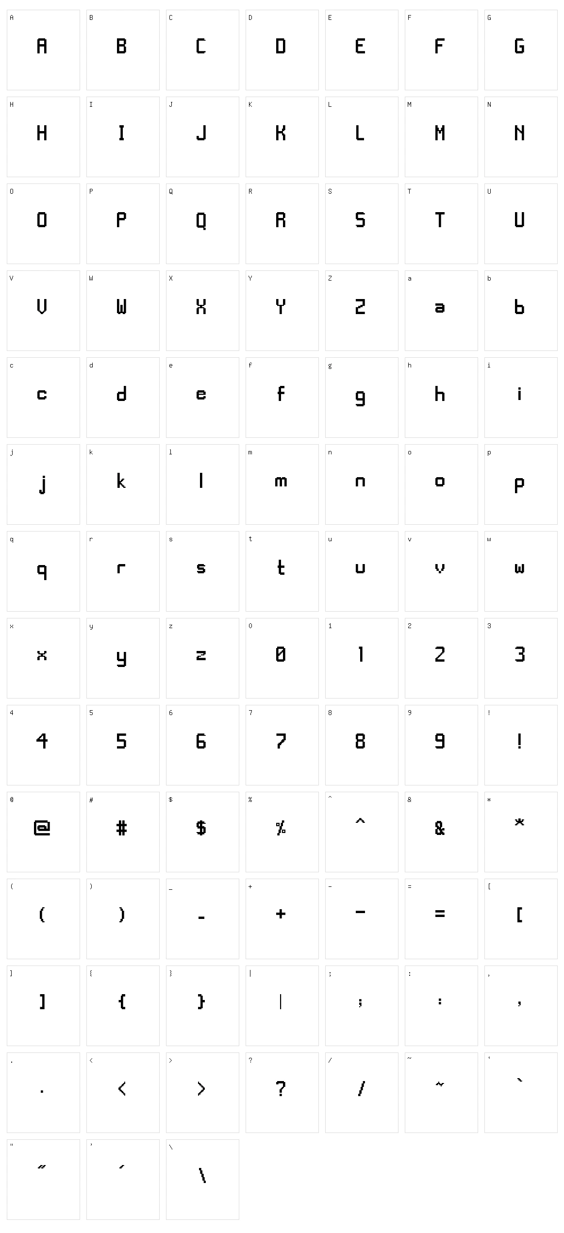Deltoid Sans Character Set