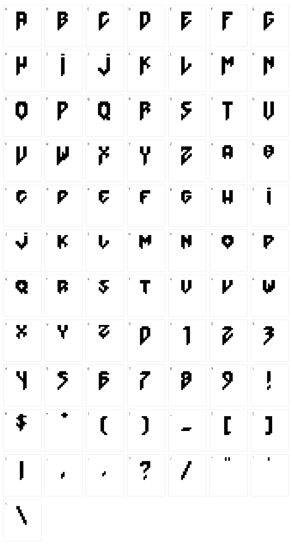 Doomed Character Set