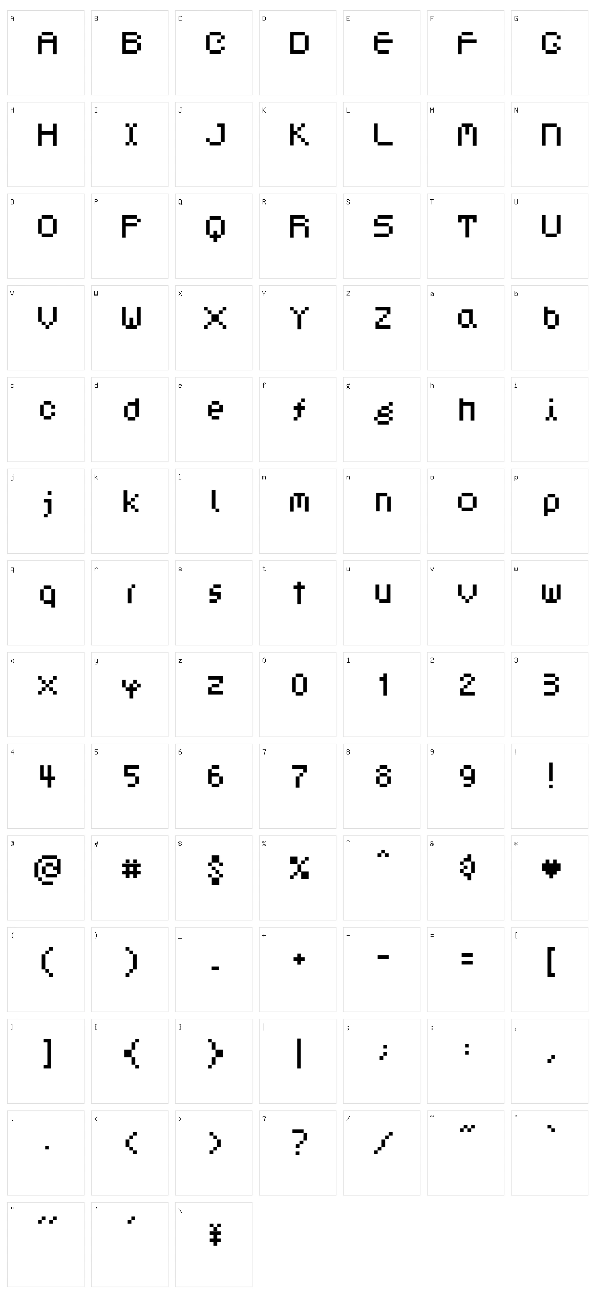 Dotphoria Character Set