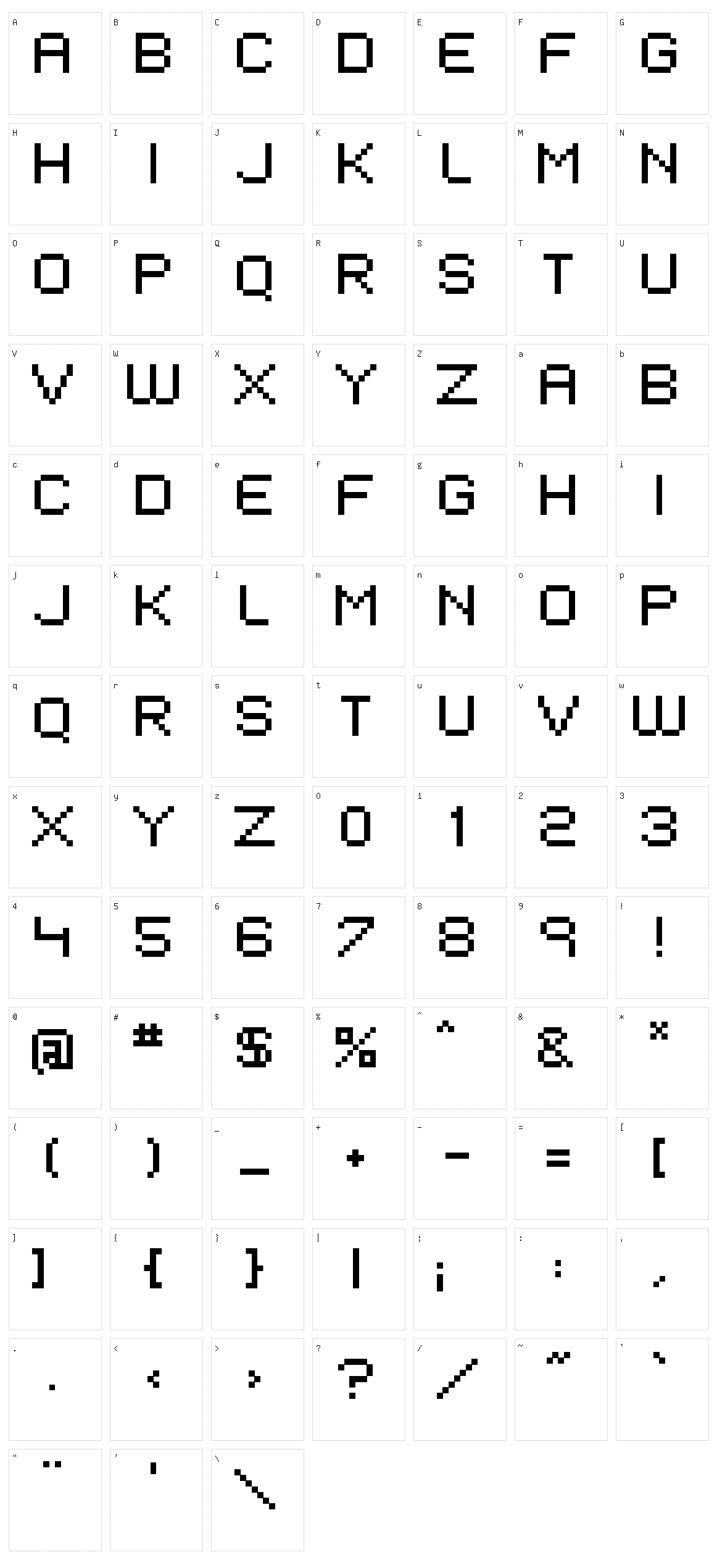 Eiven Major Character Set