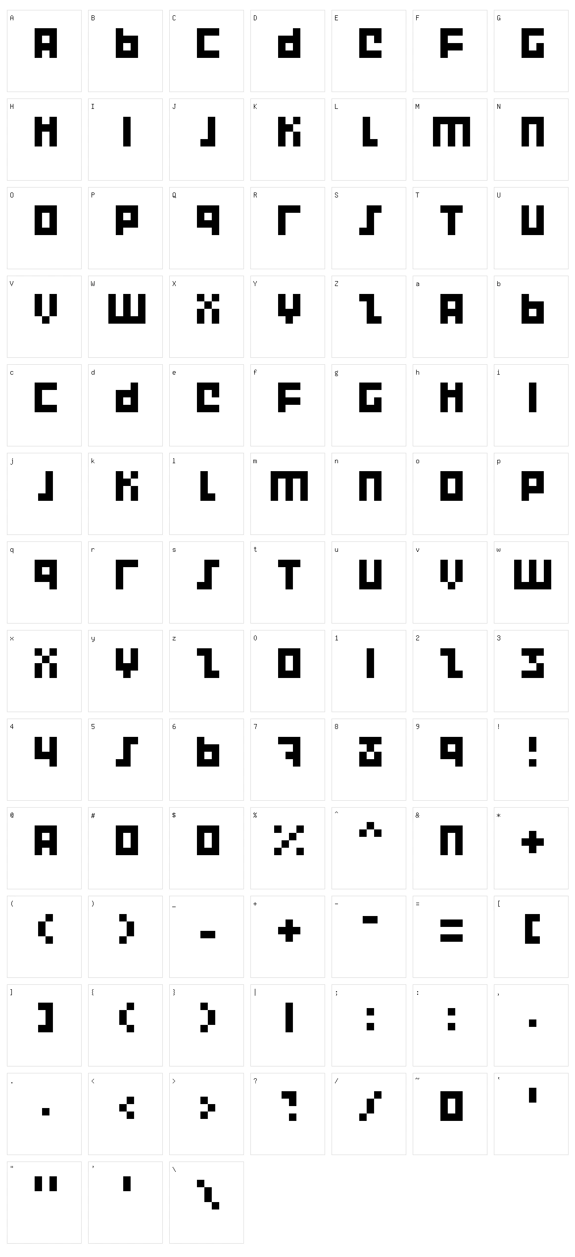 Execute 2000 Character Set