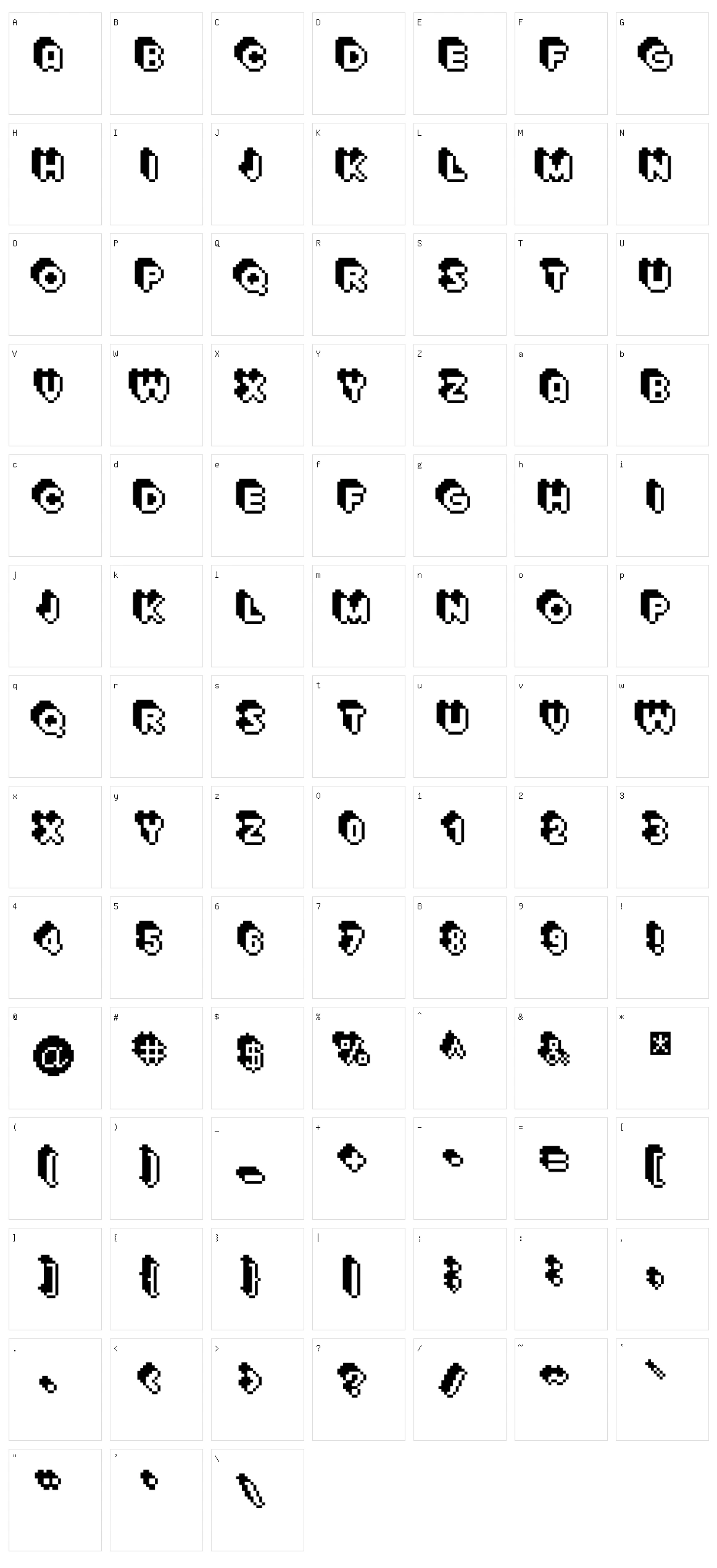 Extrude Character Set