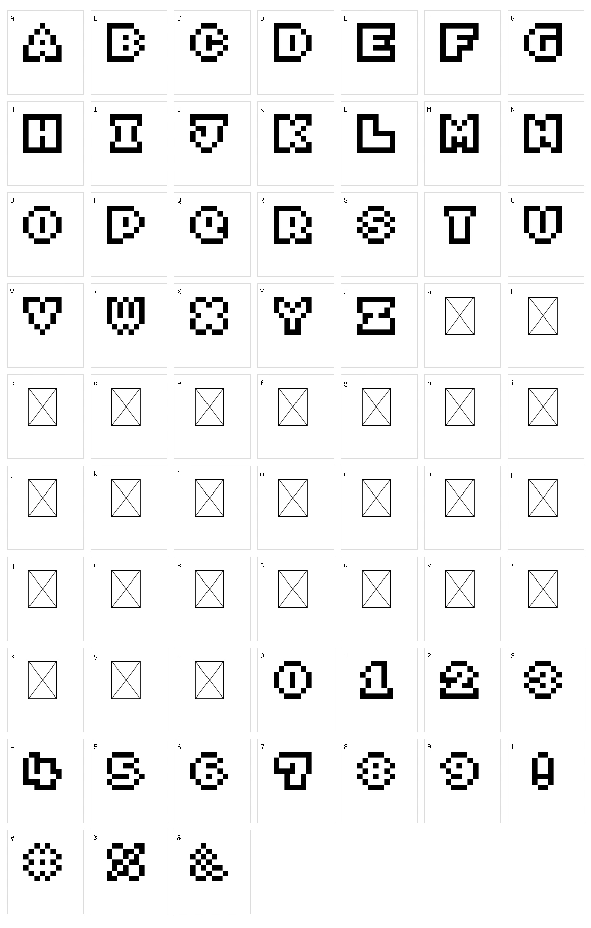 Fantasy Zone Character Set