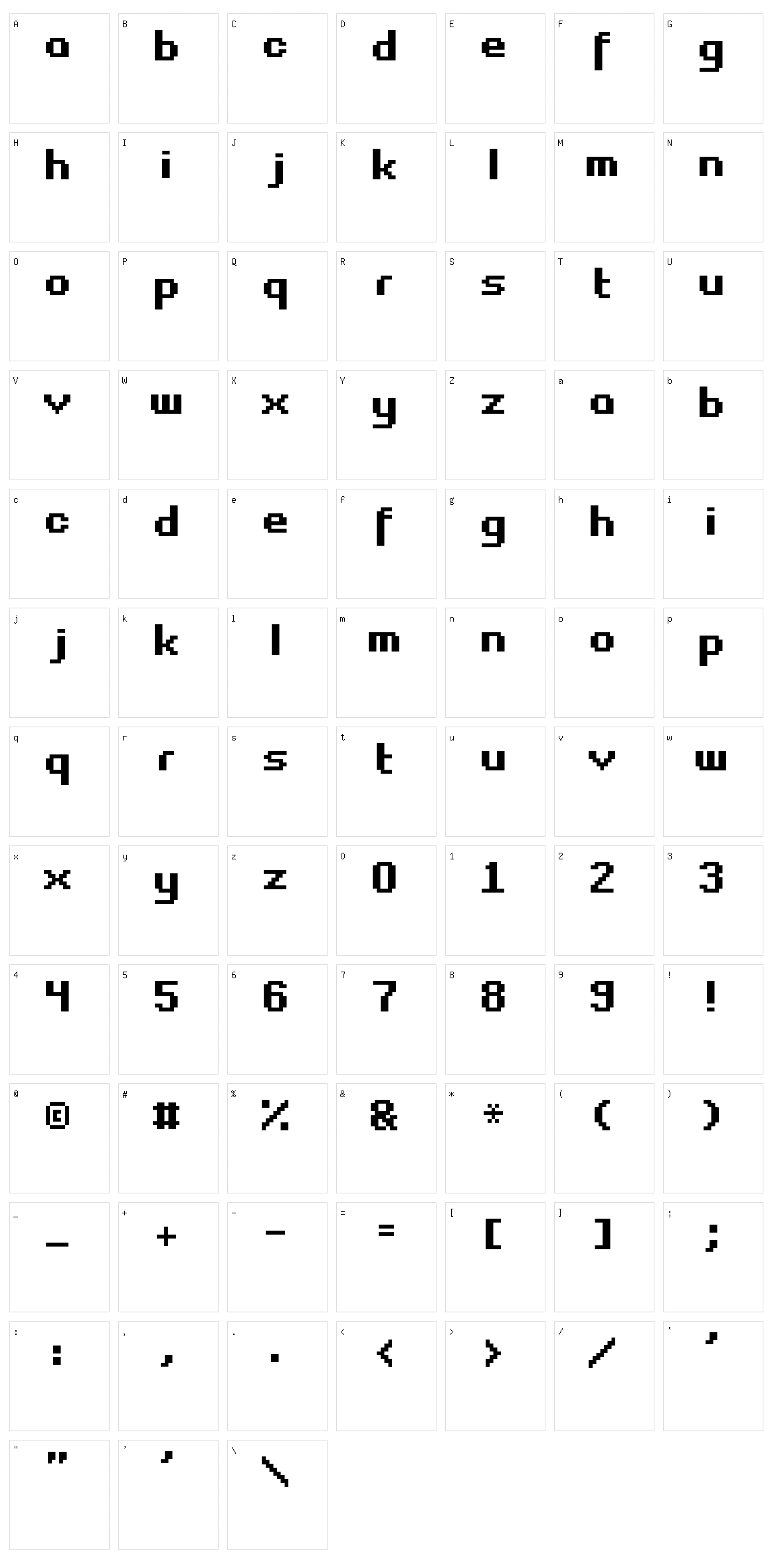 Fasttracker II Character Set