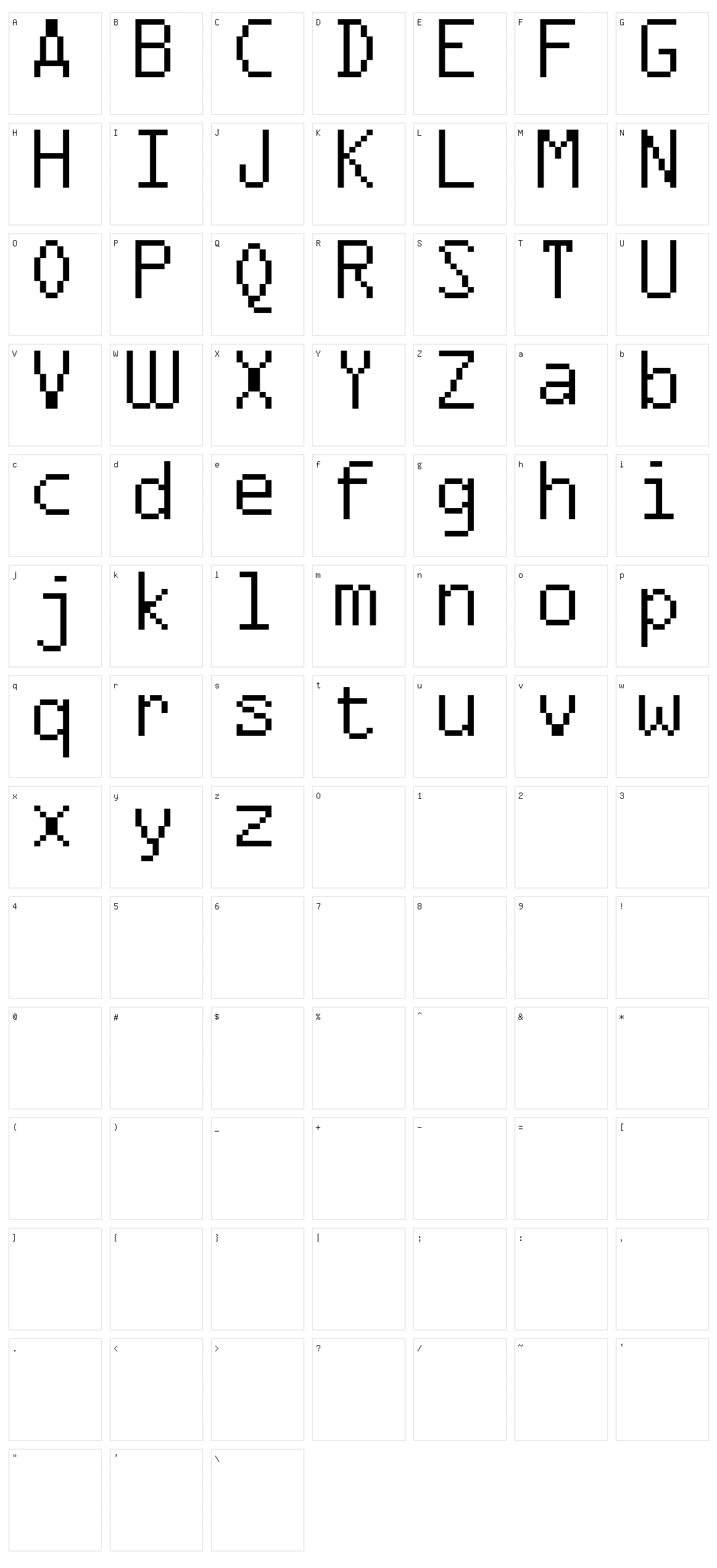 FFF Agent condensed Character Set