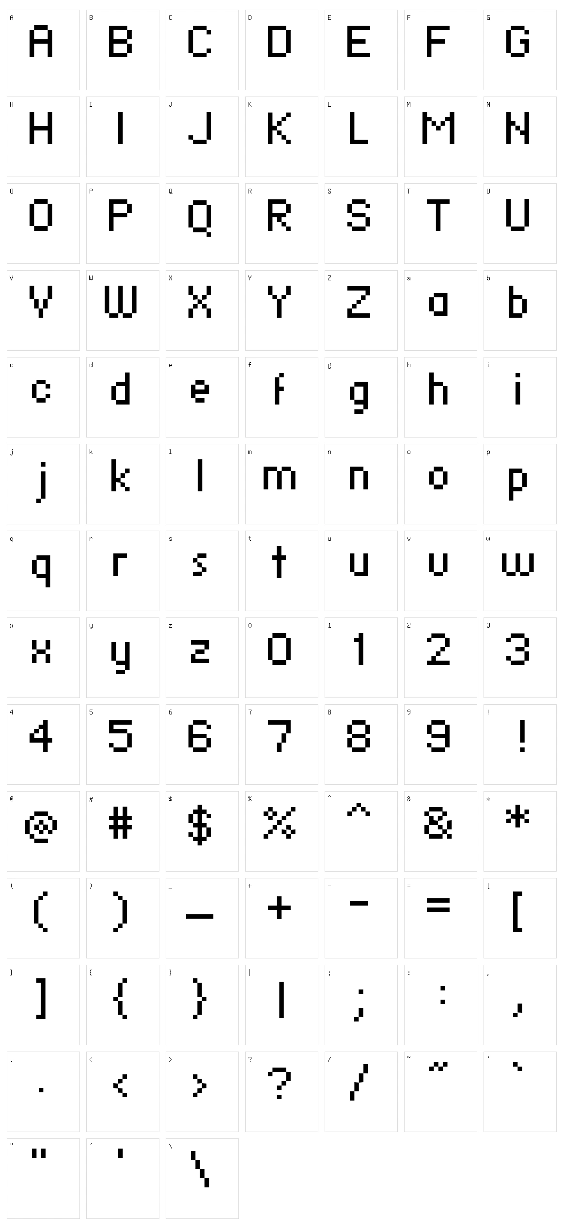 Fiery Turk Character Set