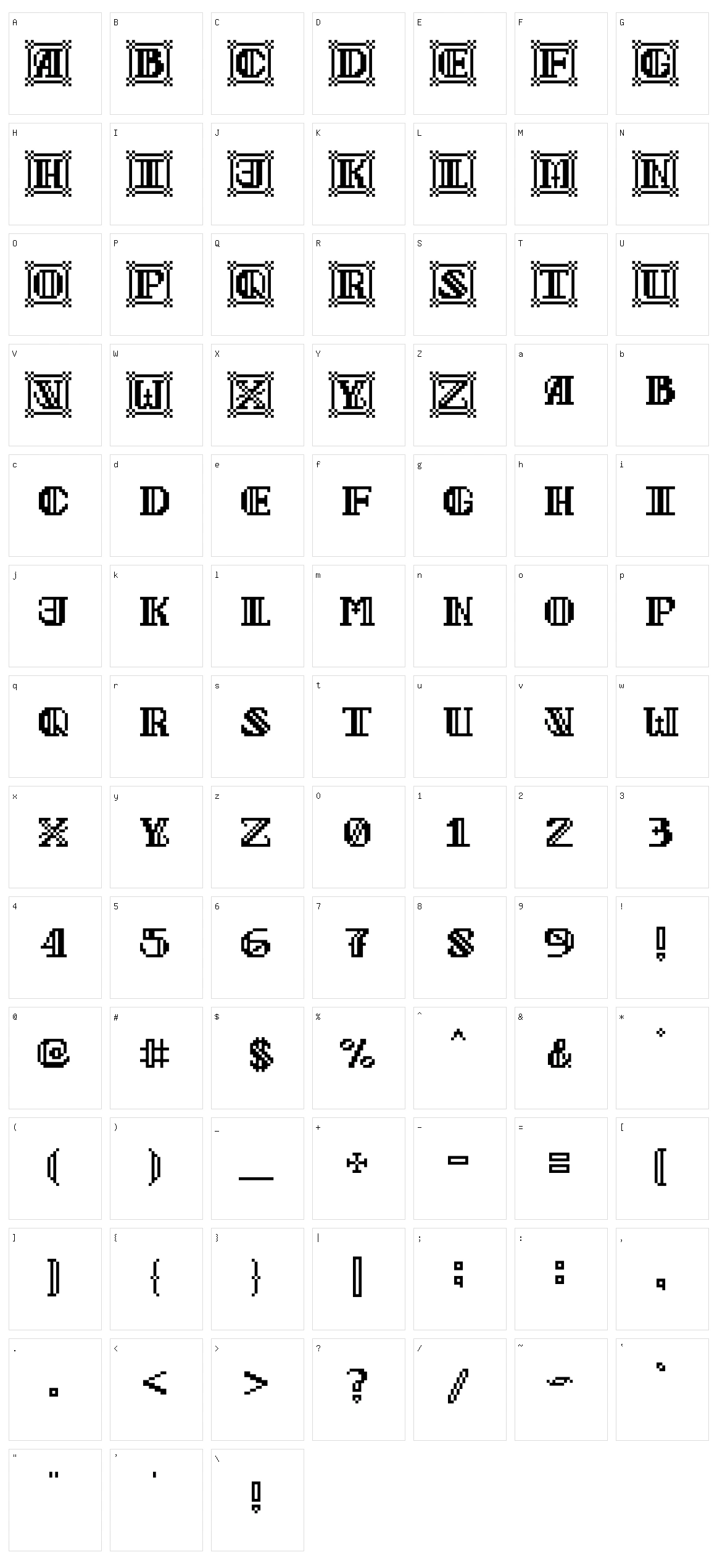 First Fontasy Character Set