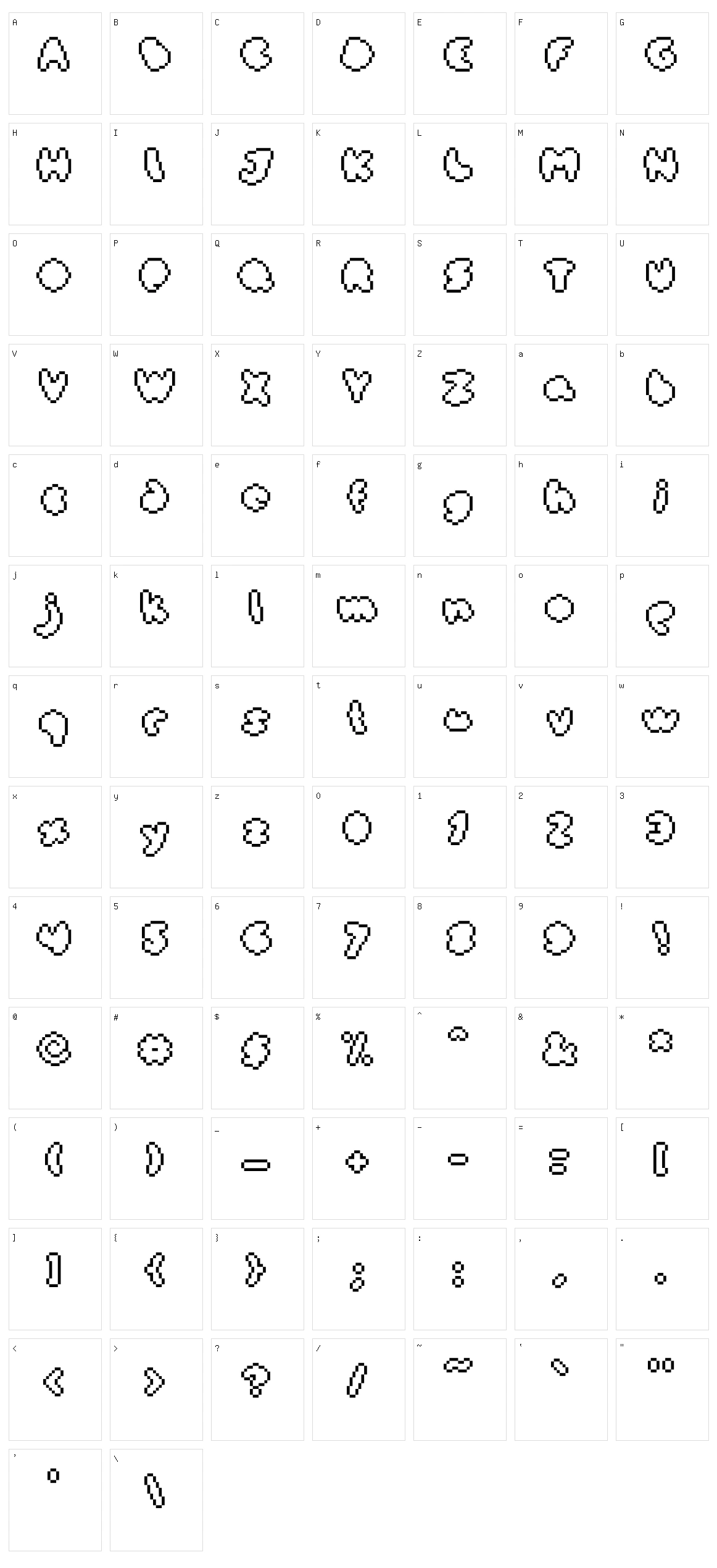 Frampoase Character Set