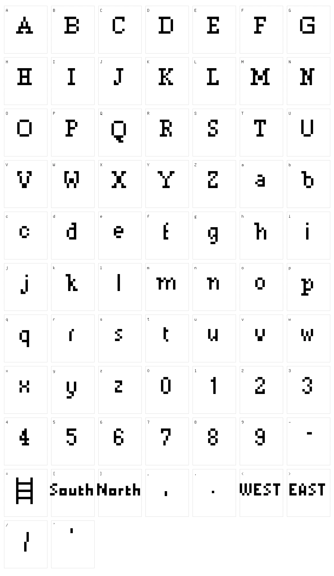 FT Serif Character Set