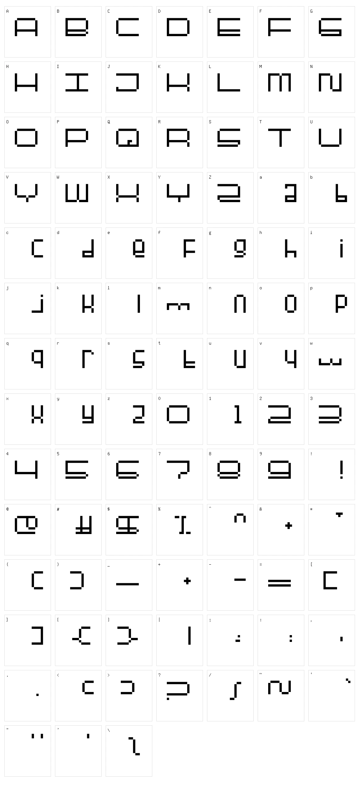 Fuller BTMP Character Set