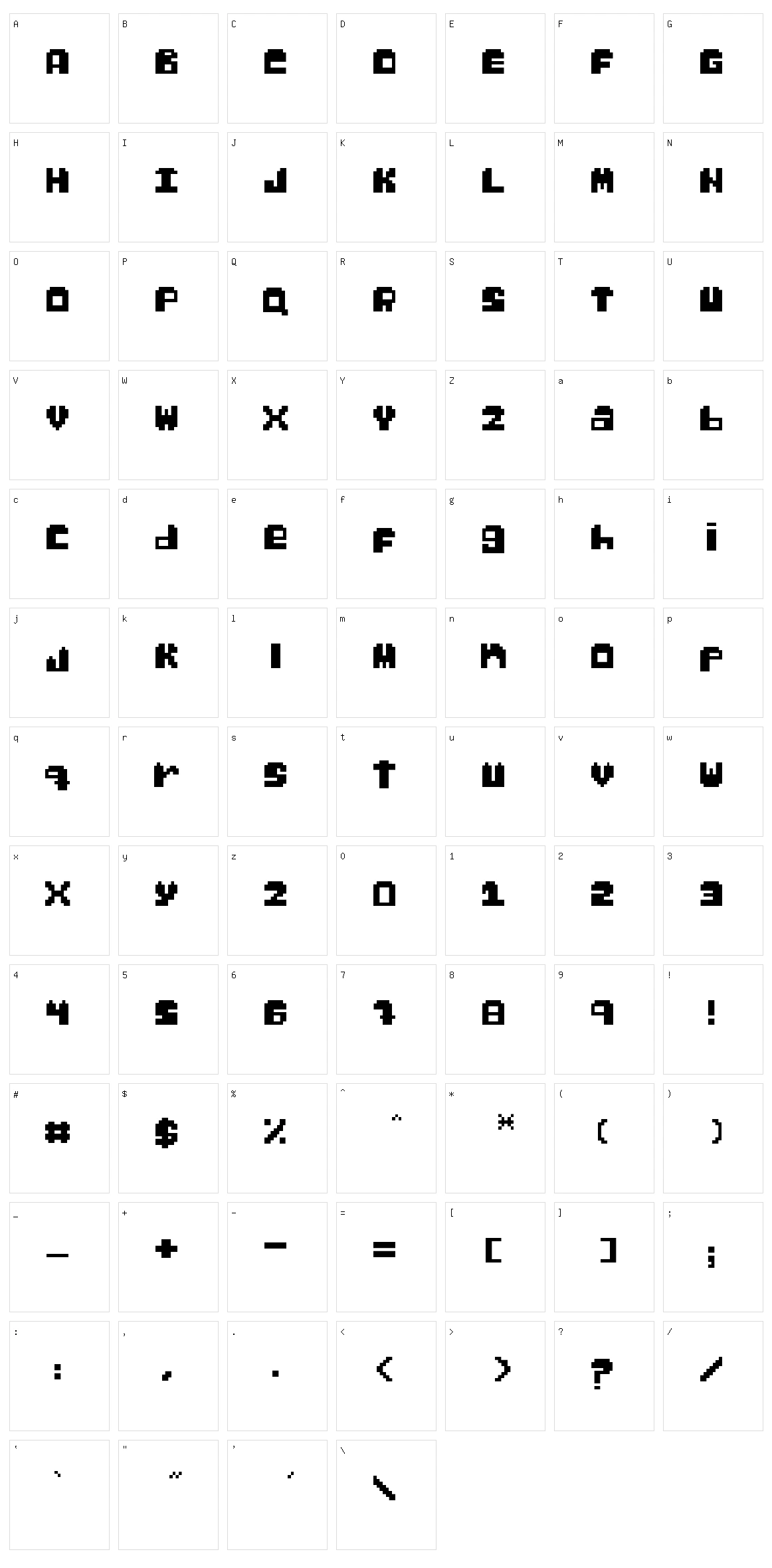 Gabs Pixel Character Set