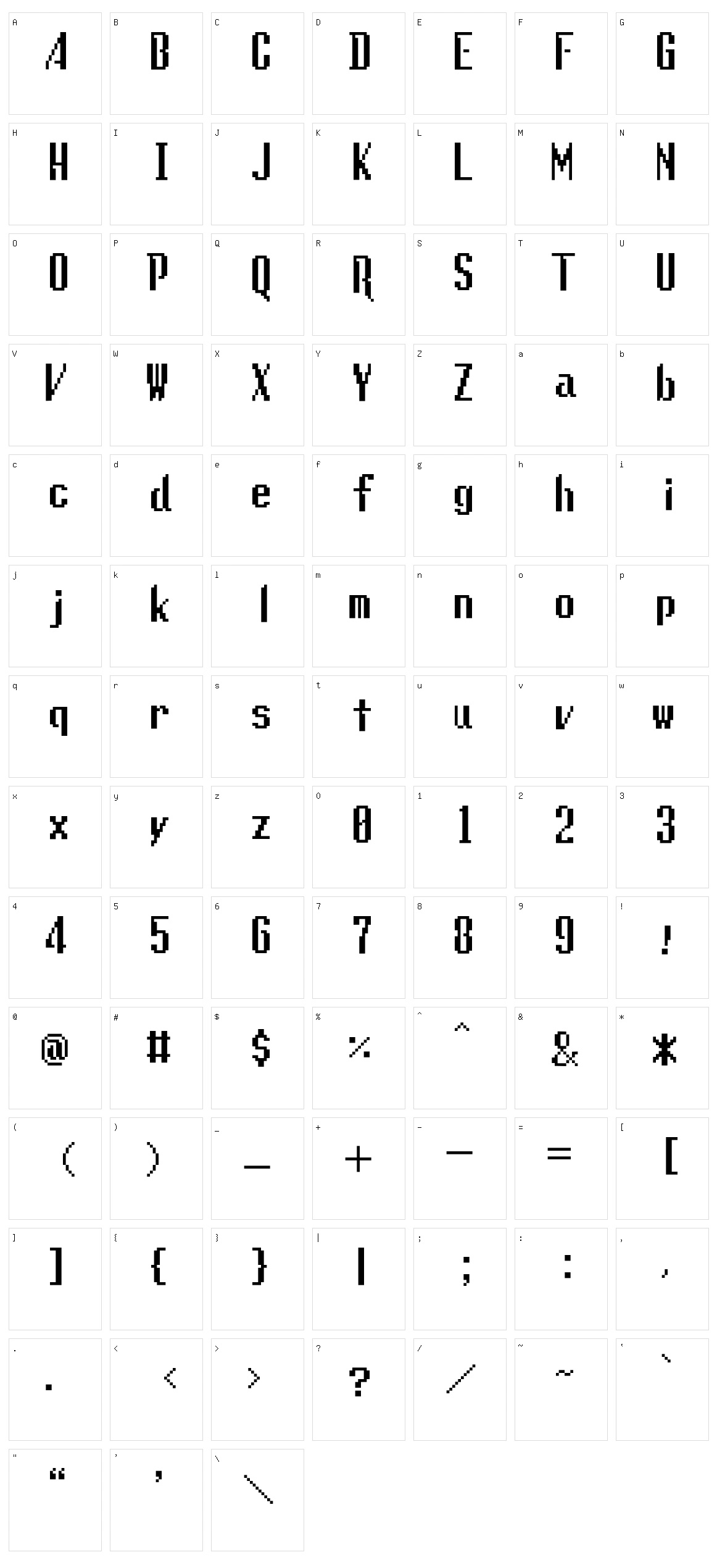 Gaiatype Character Set