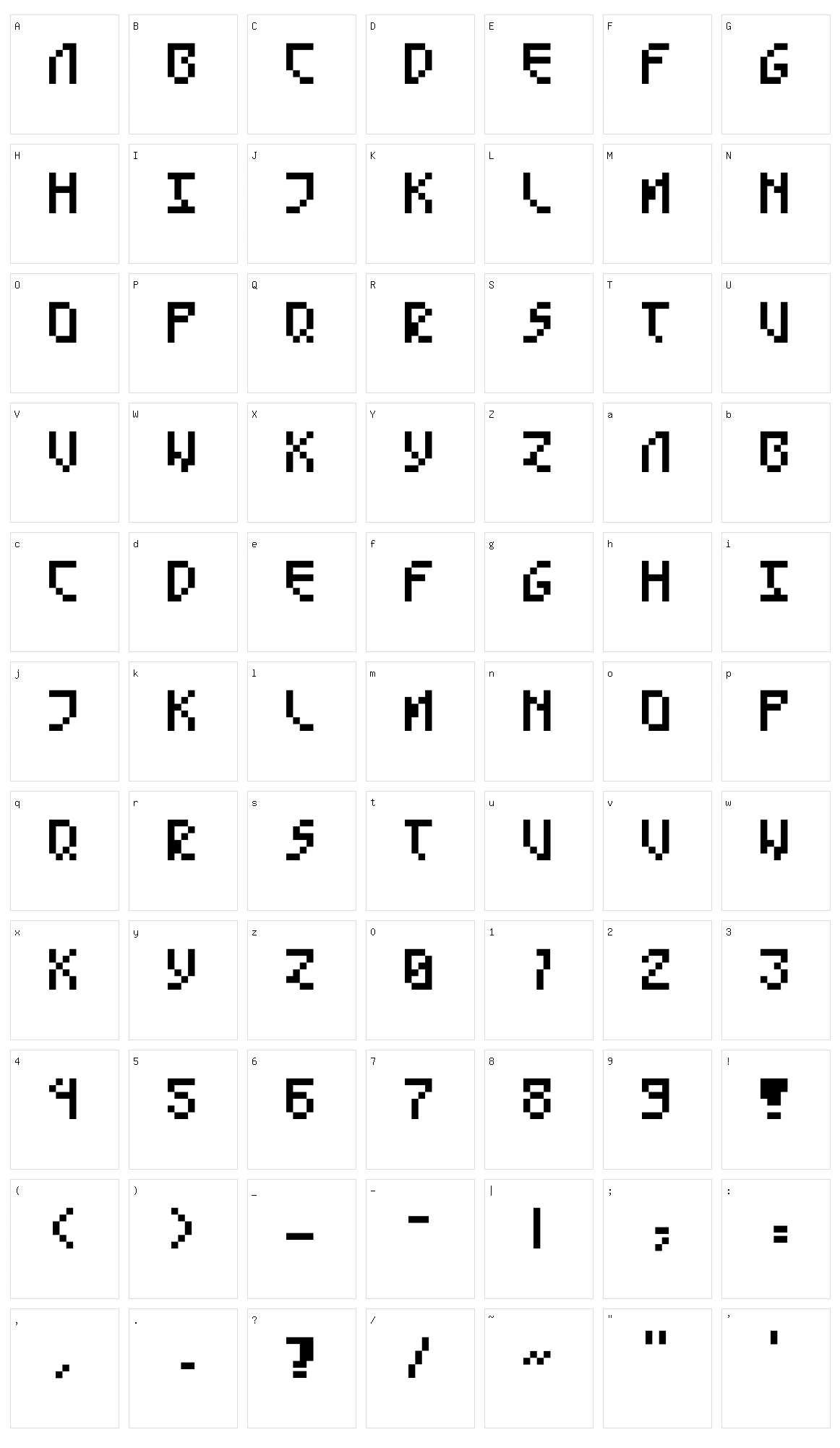 Galaktika Character Set