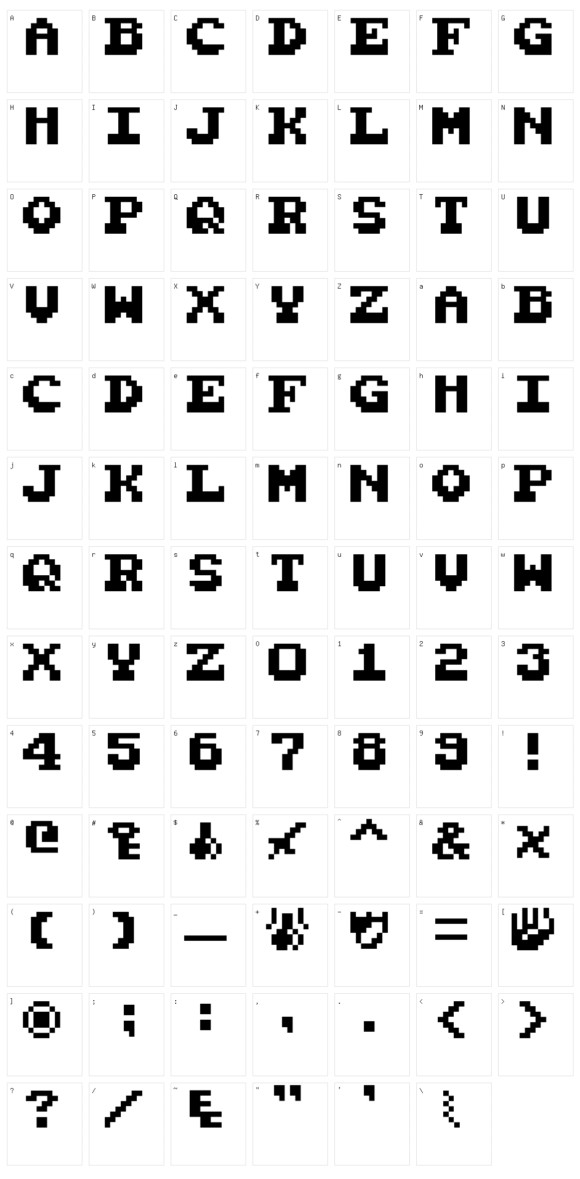 Gauntlet Character Set