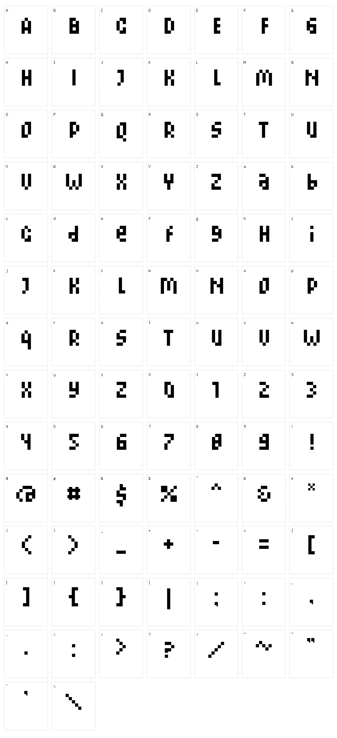 Gorgeous Pixel Character Set