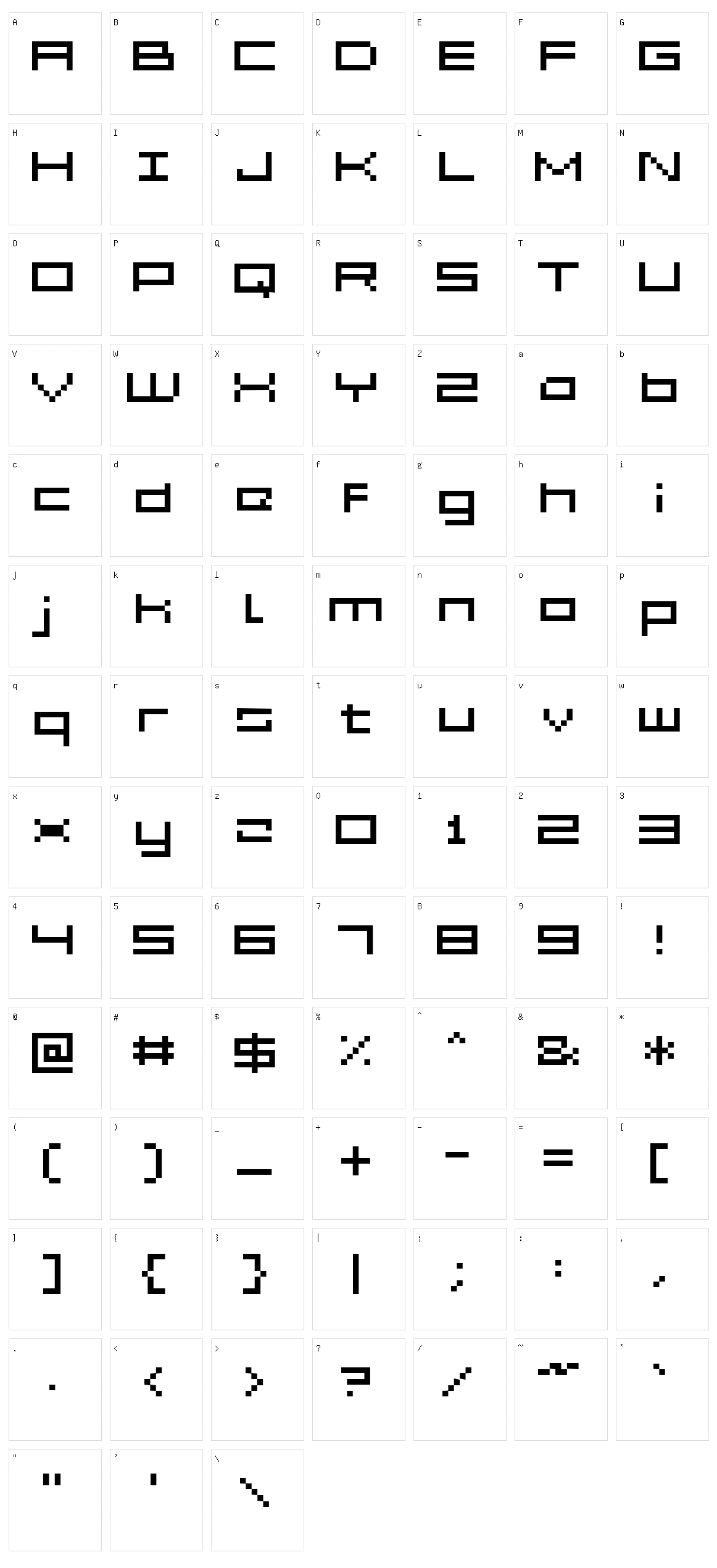 Grixel Acme 5 Wide Character Set