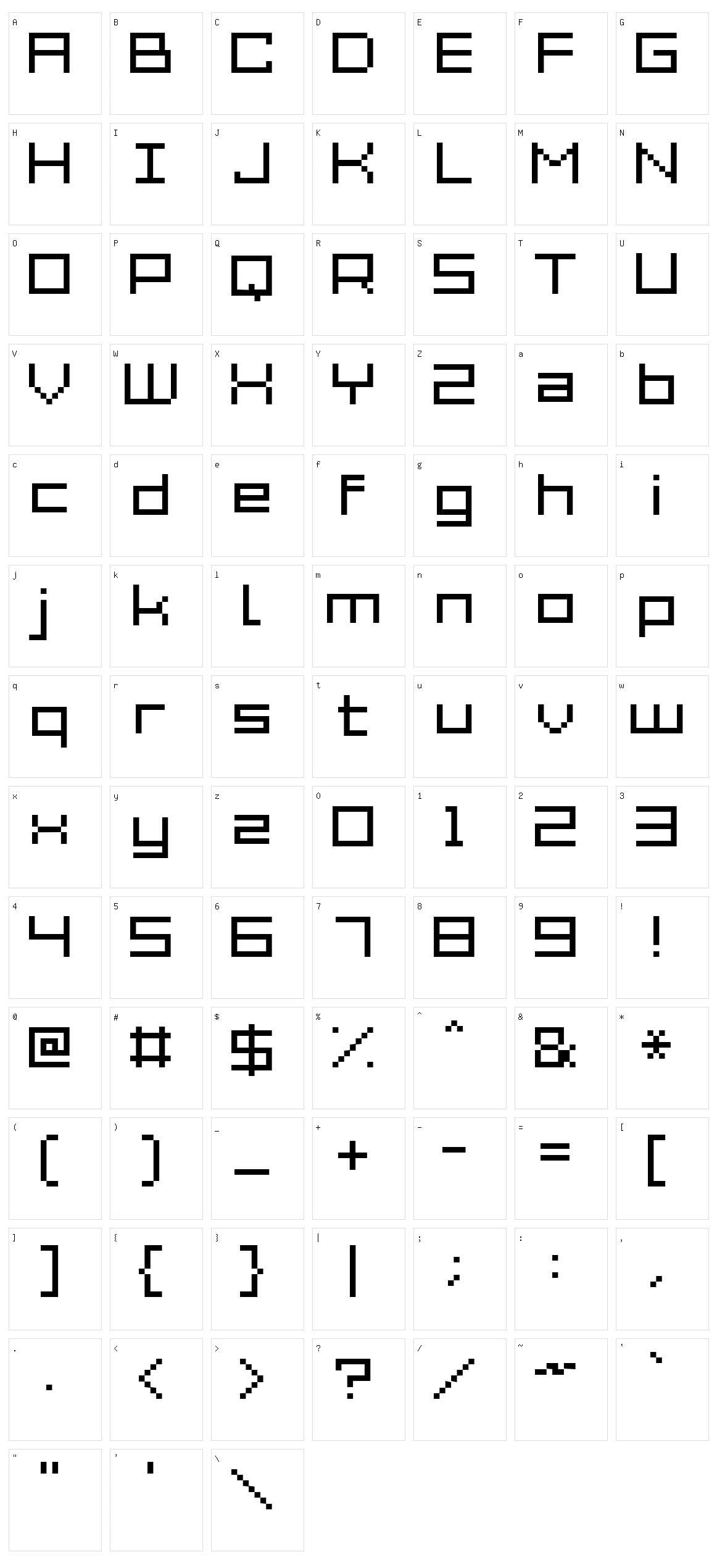 Grixel Acme 7 Wide Character Set