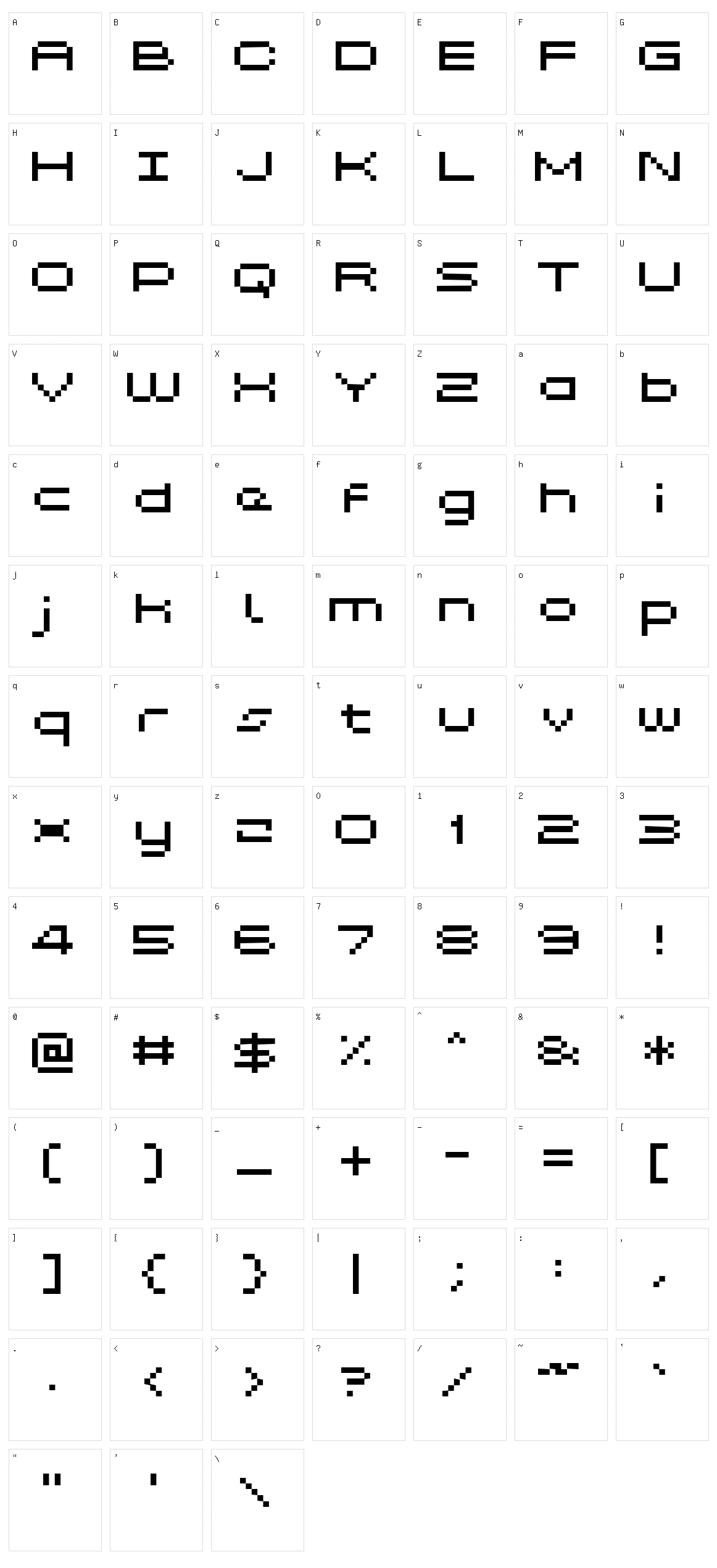 Grixel Kyrou 5 Wide Character Set