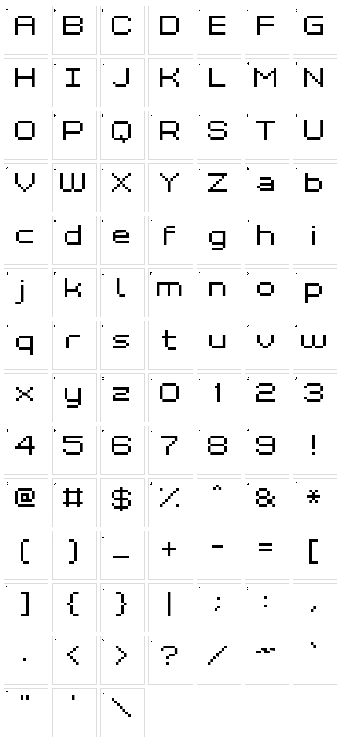 Grixel Kyrou 7 Wide Character Set