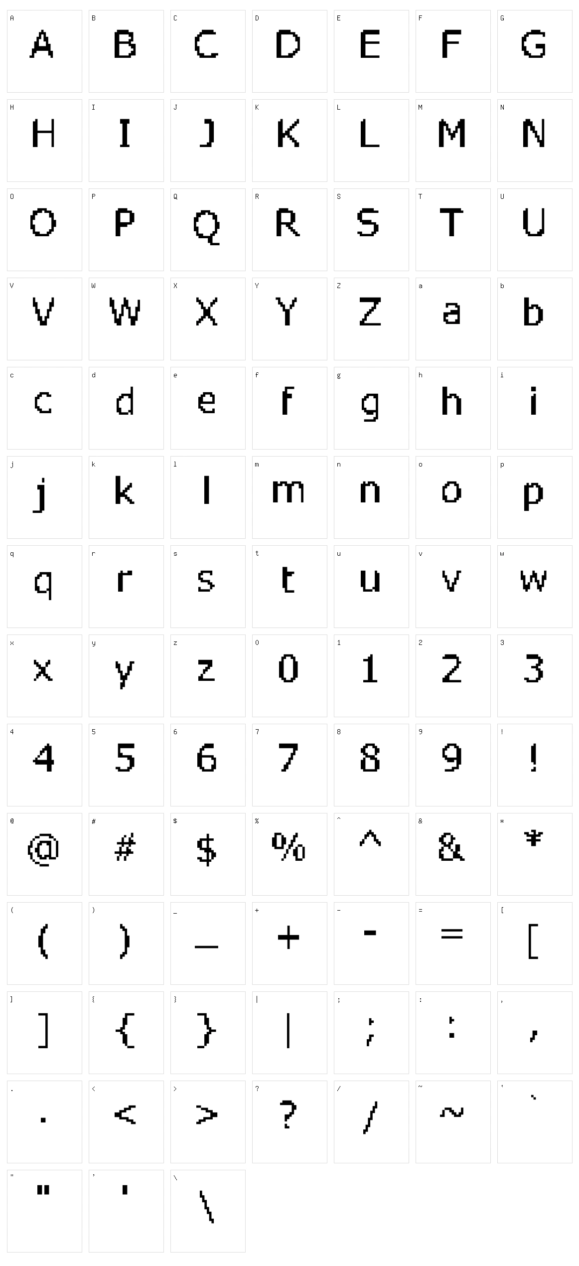 Grungeldana Character Set