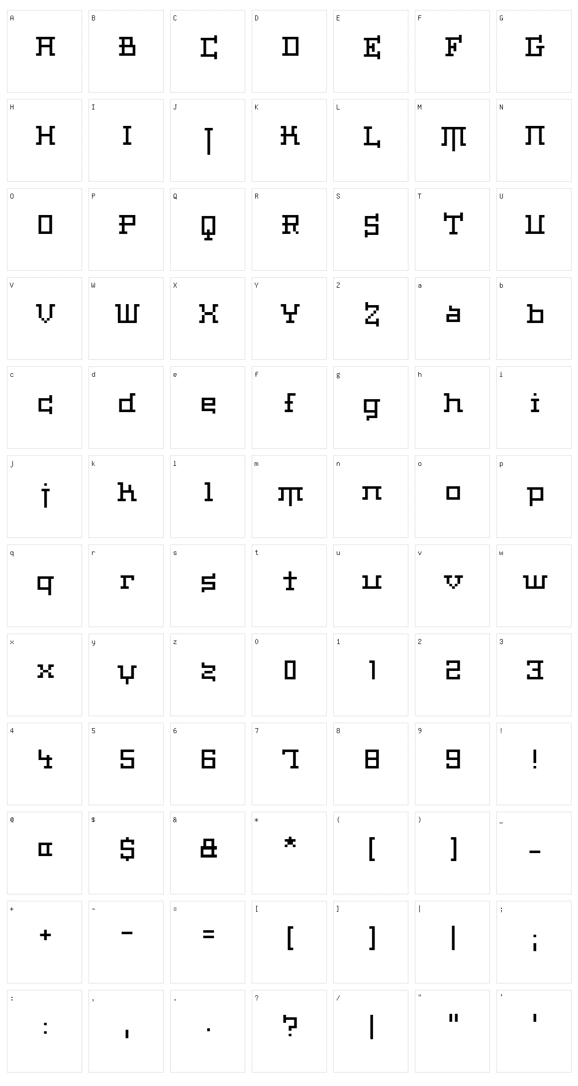 Haiku Character Set