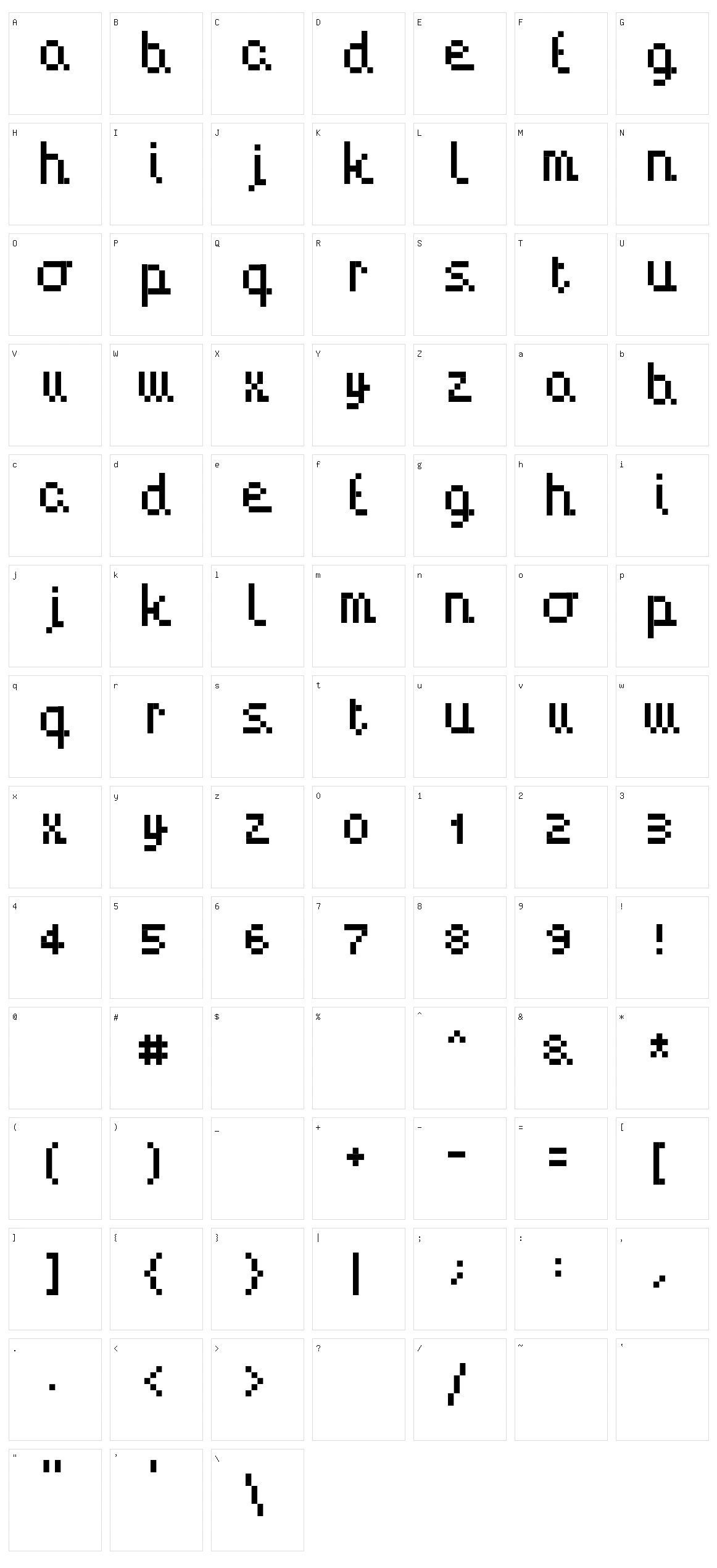 Handy Character Set
