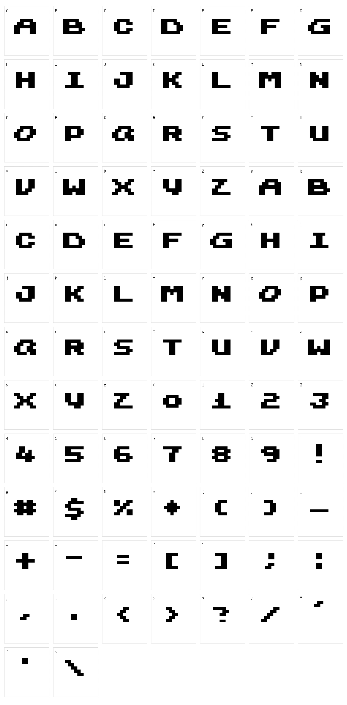 Harmonica Character Set