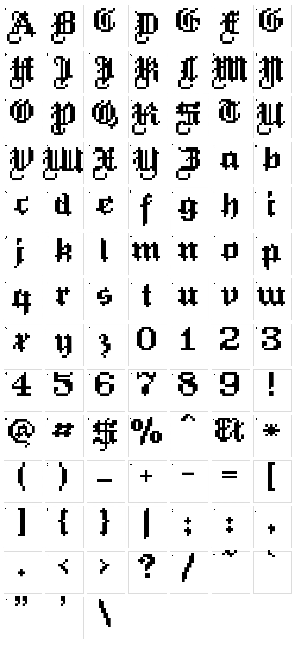 HeinzHeinrich Character Set