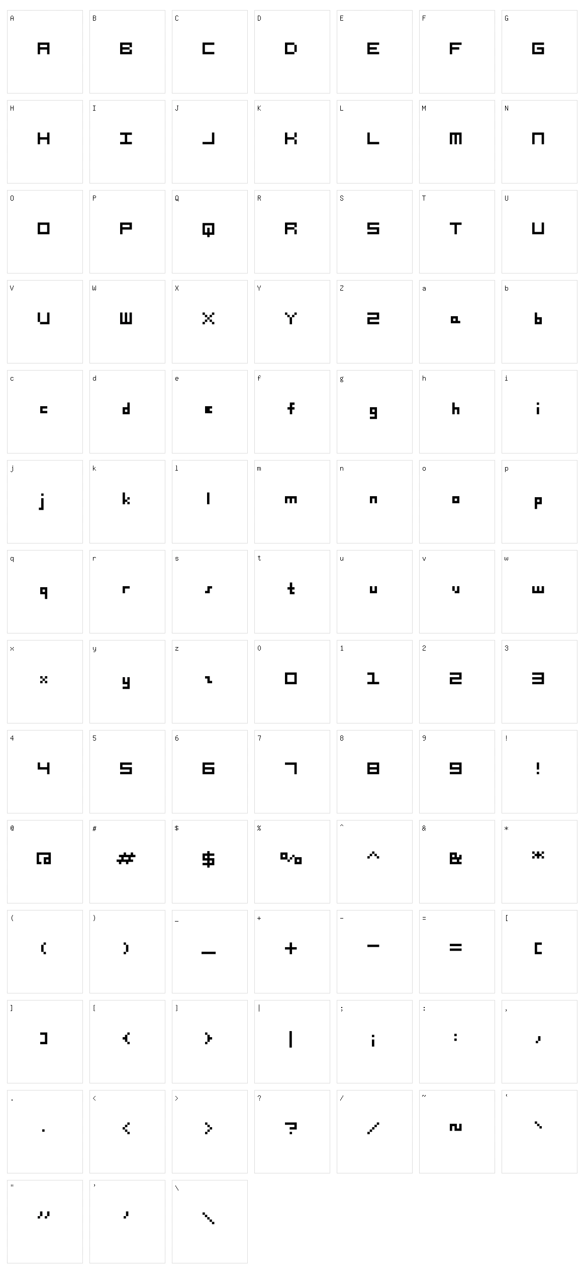 Heytext Character Set
