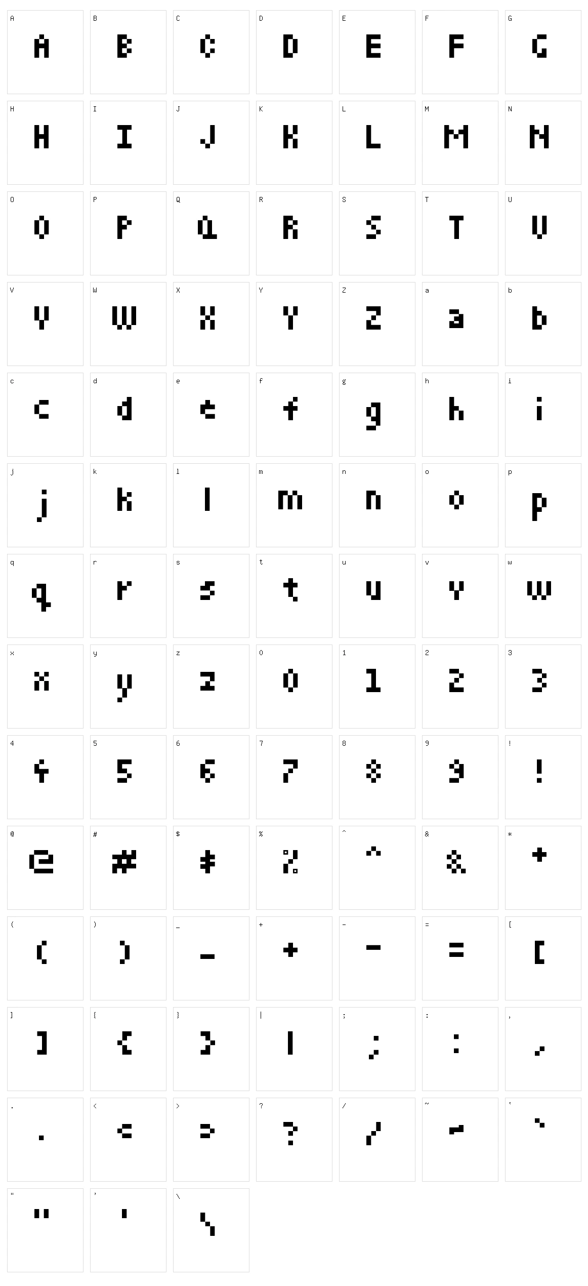 Hgjb Character Set