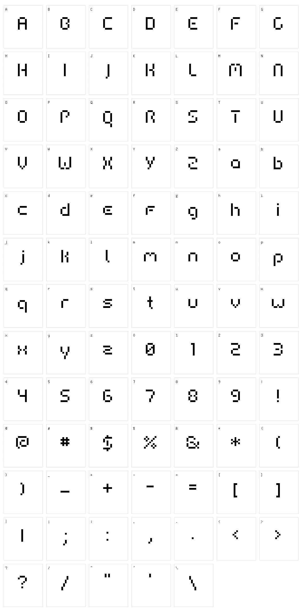 Hiairport Character Set