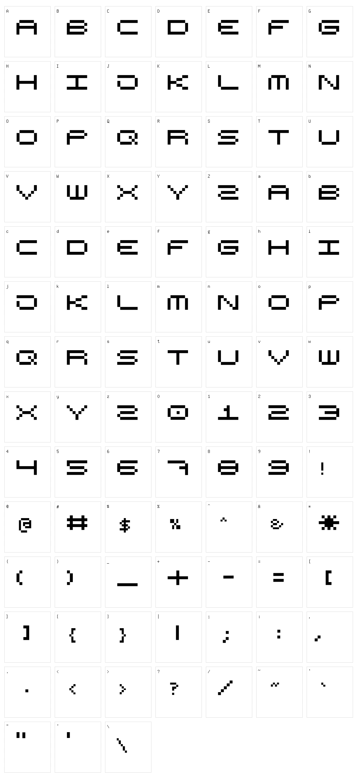 High 75 Character Set