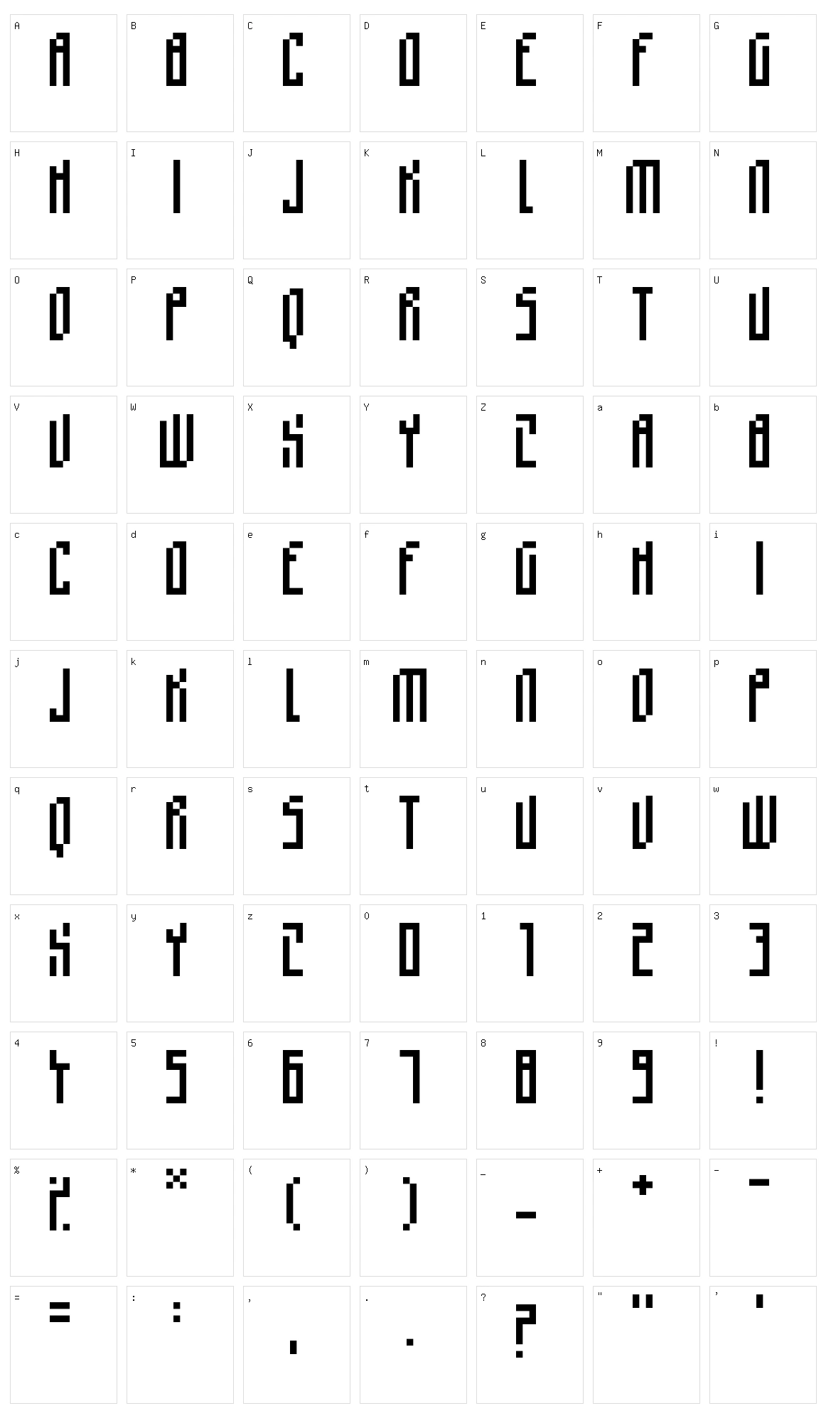 Higher Character Set