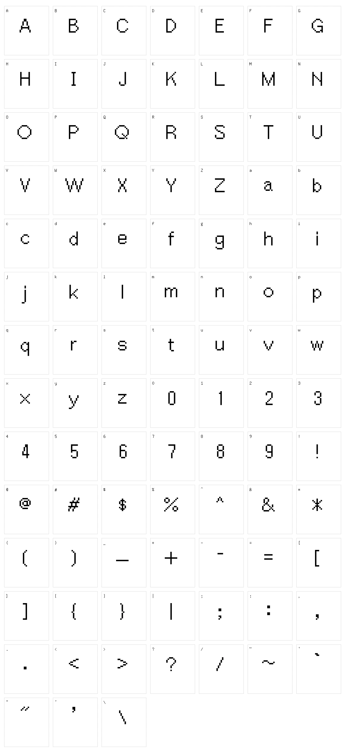 Igiari Character Set