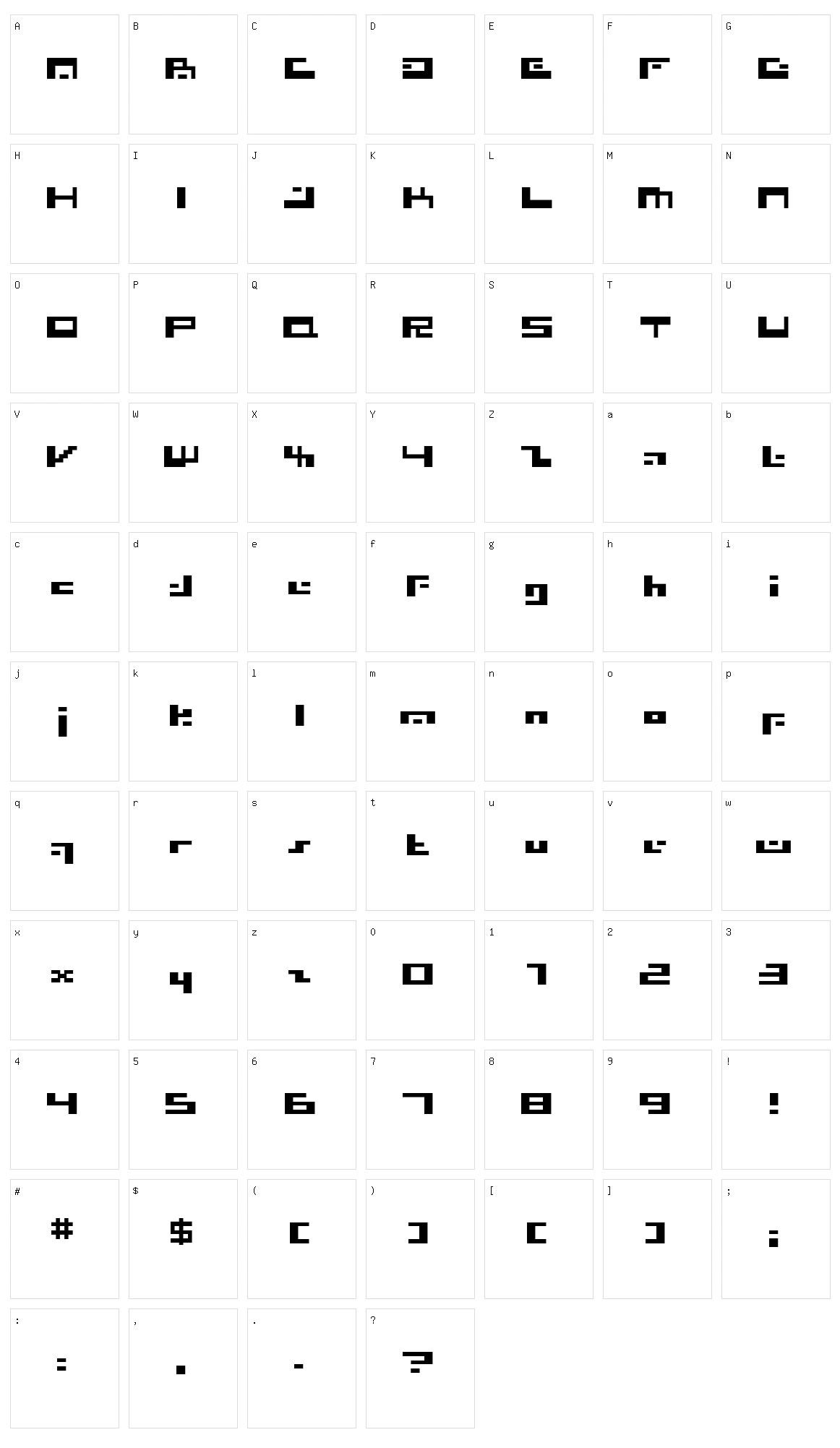 Irresistor Character Set