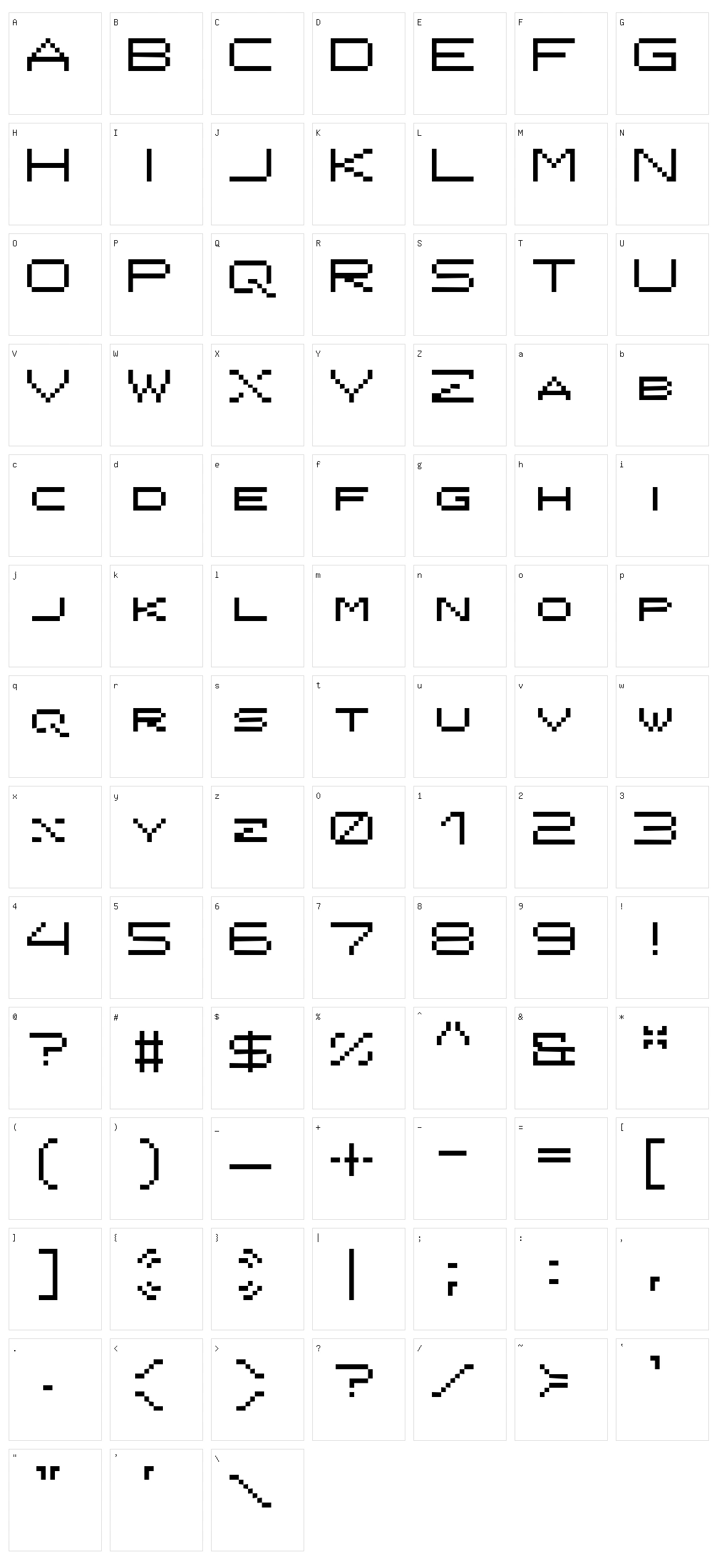 ISL Onyx Character Set