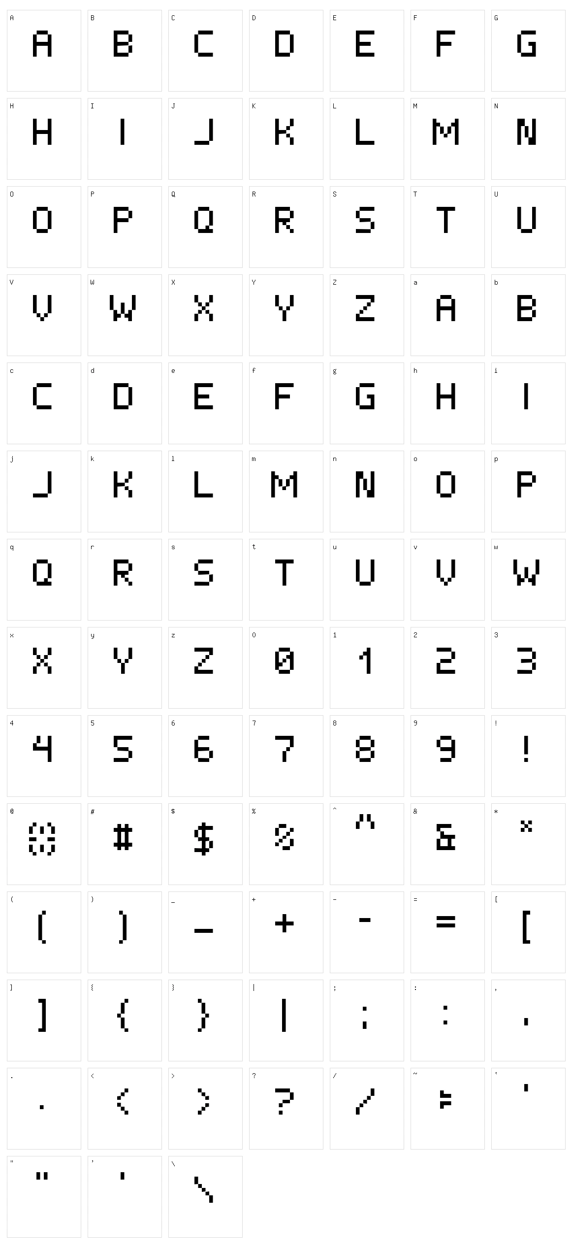 ISL Xen Character Set