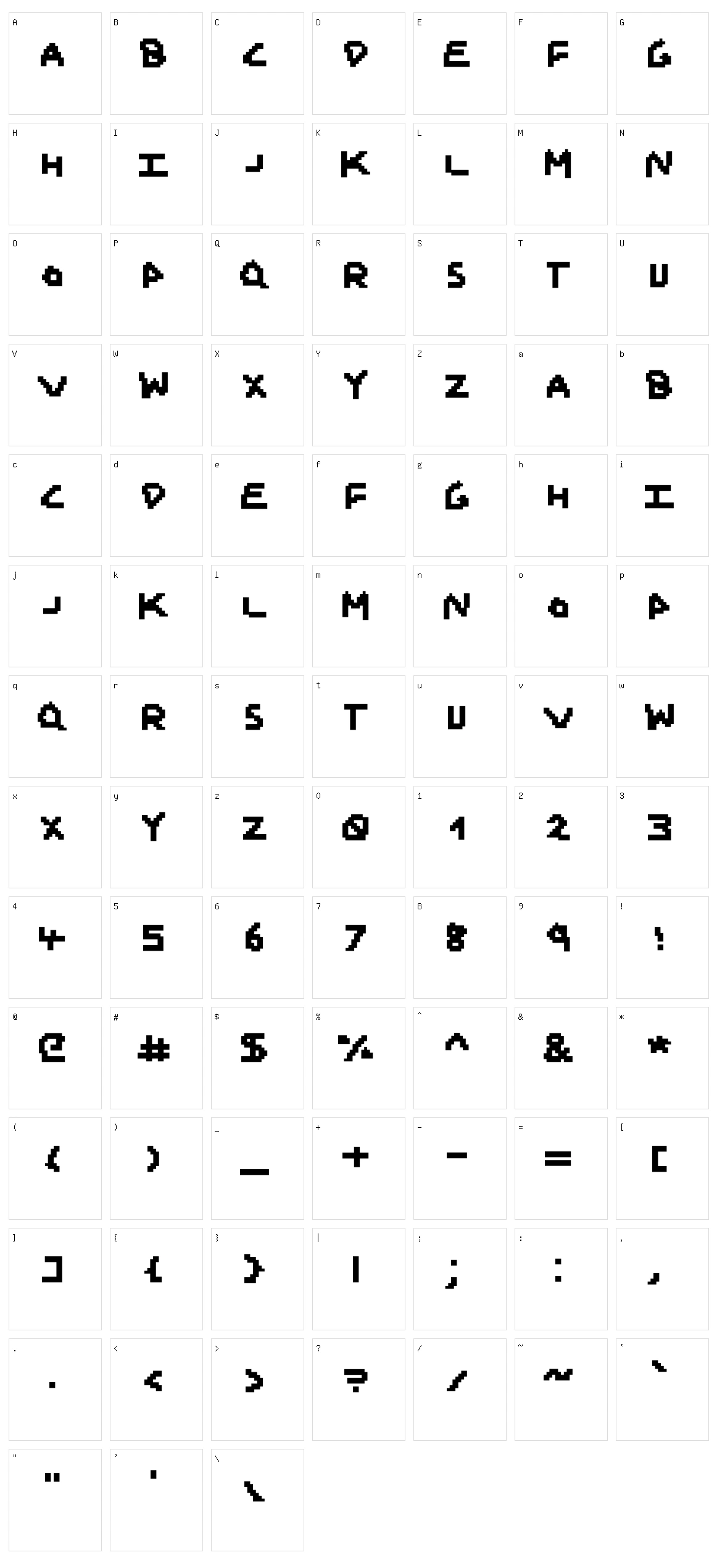 Janyk Character Set