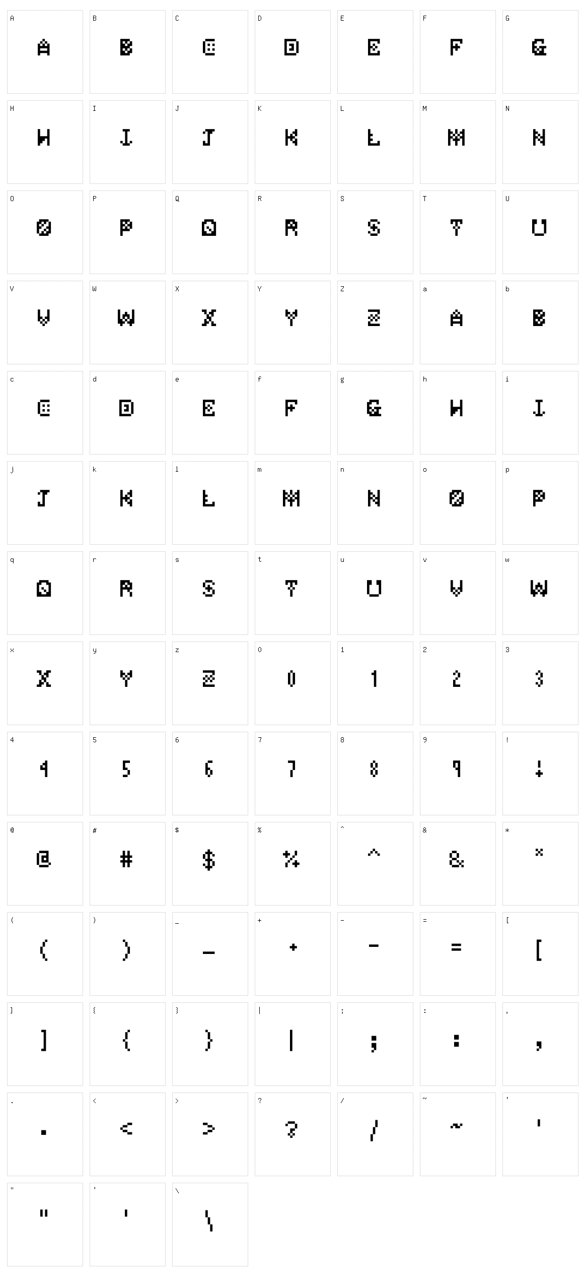 JetpackJoe Character Set