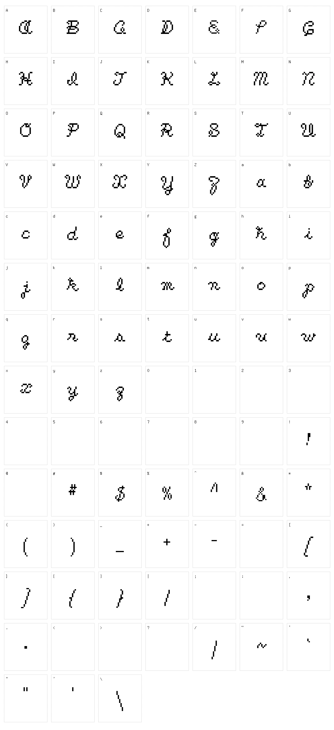 Kuchibue Character Set