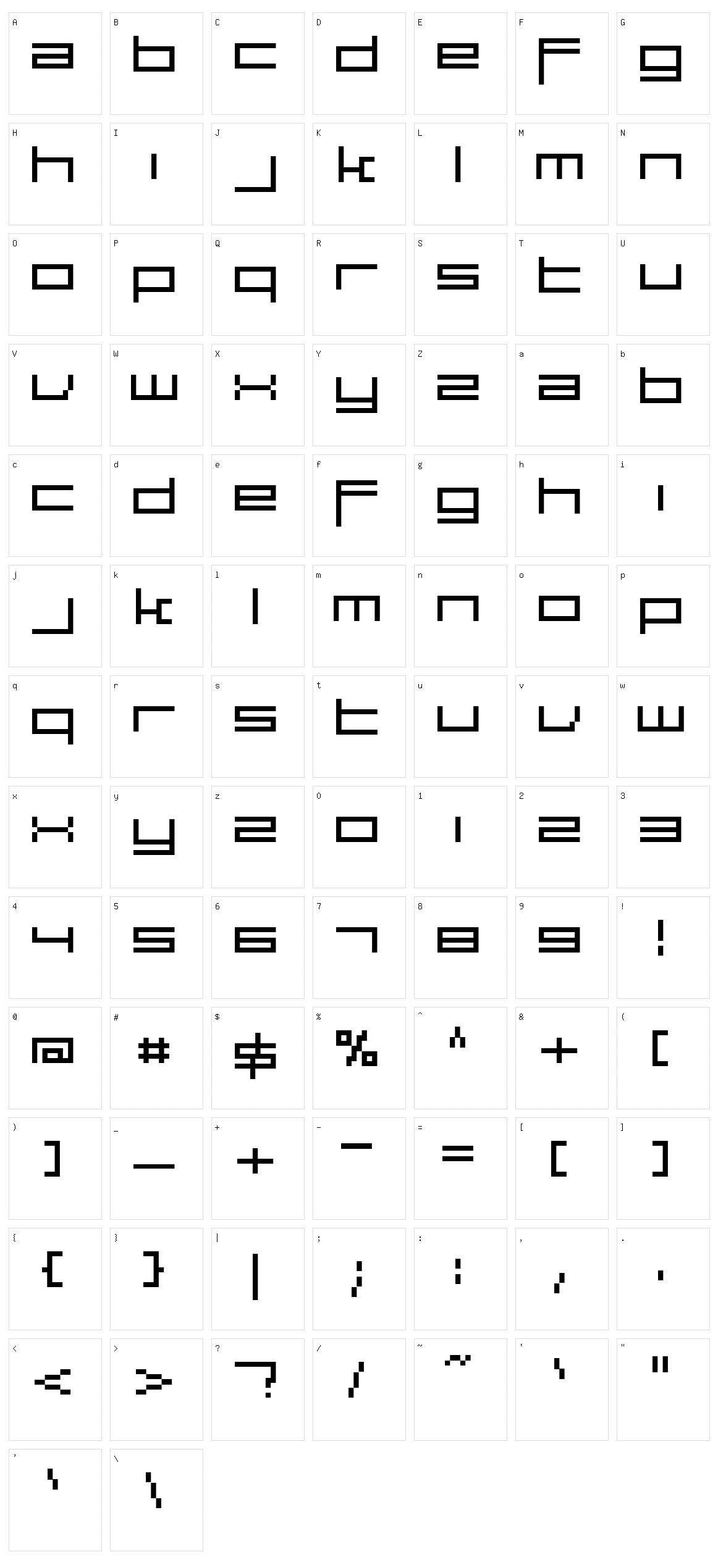 Large 9 Character Set